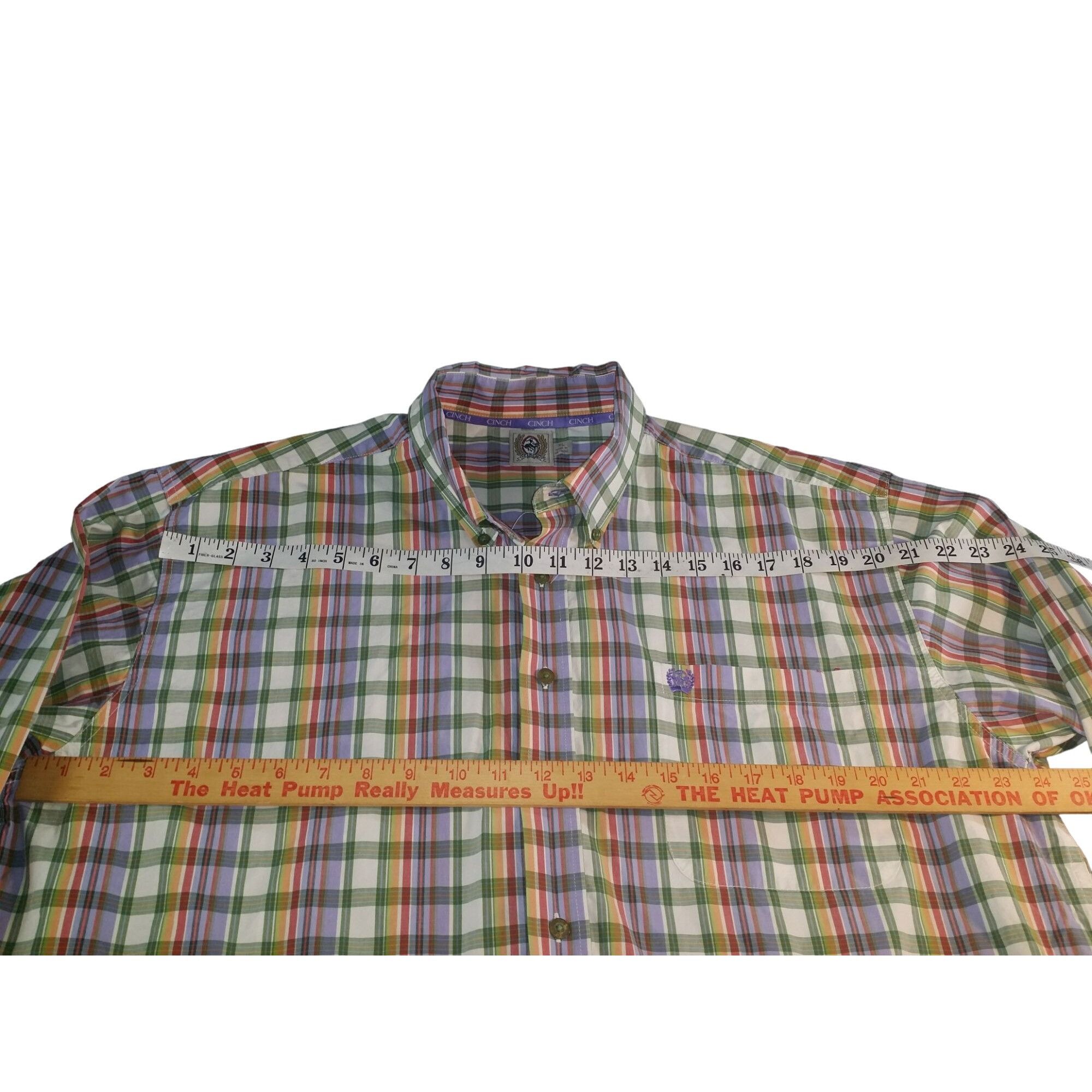 CINCH Cinch Button Up Shirt Men Sz XL Multicolor Plaid Long Sleeve Size US XL / EU 56 / 4 - 5 Thumbnail