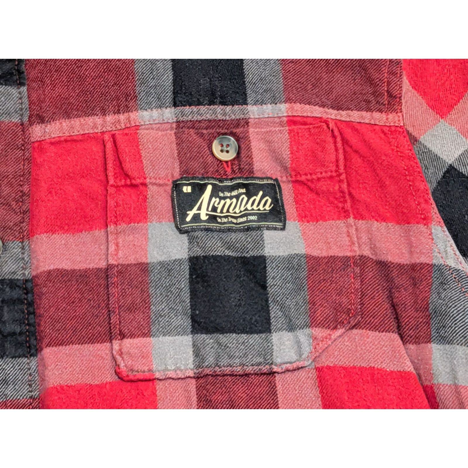 Vintage VINTAGE Armada Men's Buffalo Plaid Tech Flannel Button Up L/S Lined Shirt Size L Size US L / EU 52-54 / 3 - 3 Thumbnail