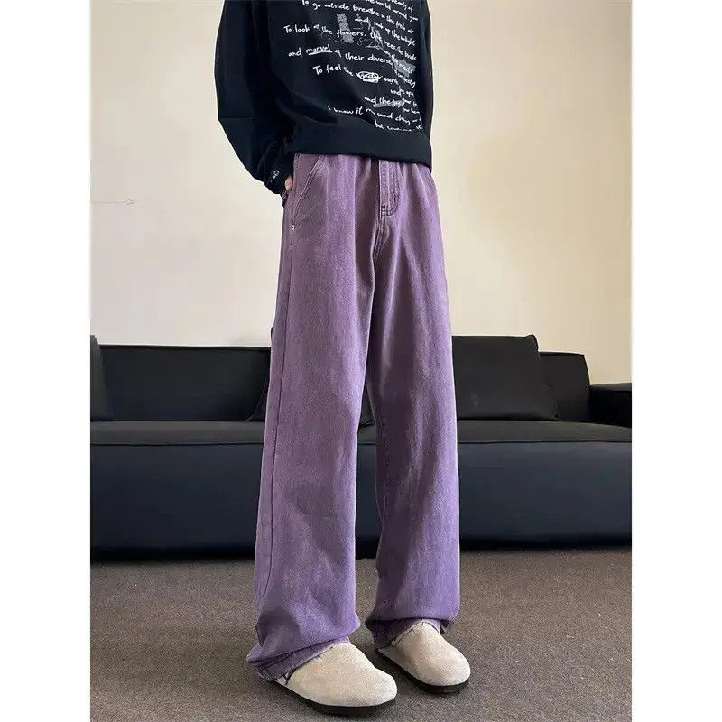 Japanese Brand Retro loose purple micro flared jeans Size US 32 / EU 48 - 1 Thumbnail