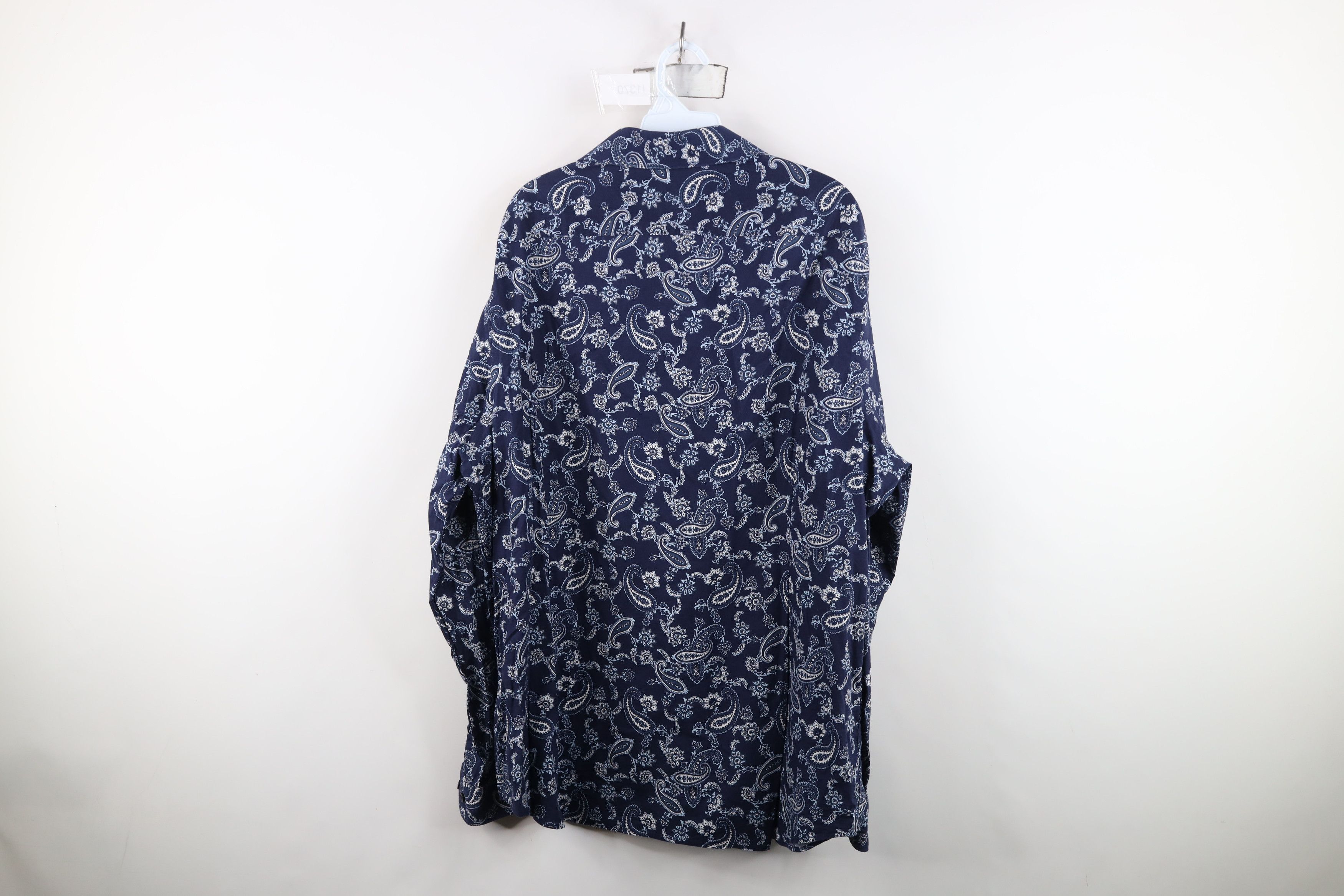 Express Express Slim Paisley Geometric Collared Button Shirt Cotton Size US XXL / EU 58 / 5 - 9 Thumbnail
