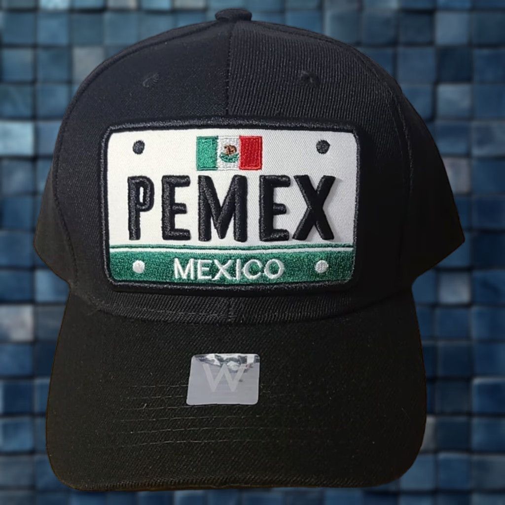 Vintage PEMEX Mexican Flag Baseball Cap Adjustable Black Mens Size ONE SIZE - 1 Thumbnail
