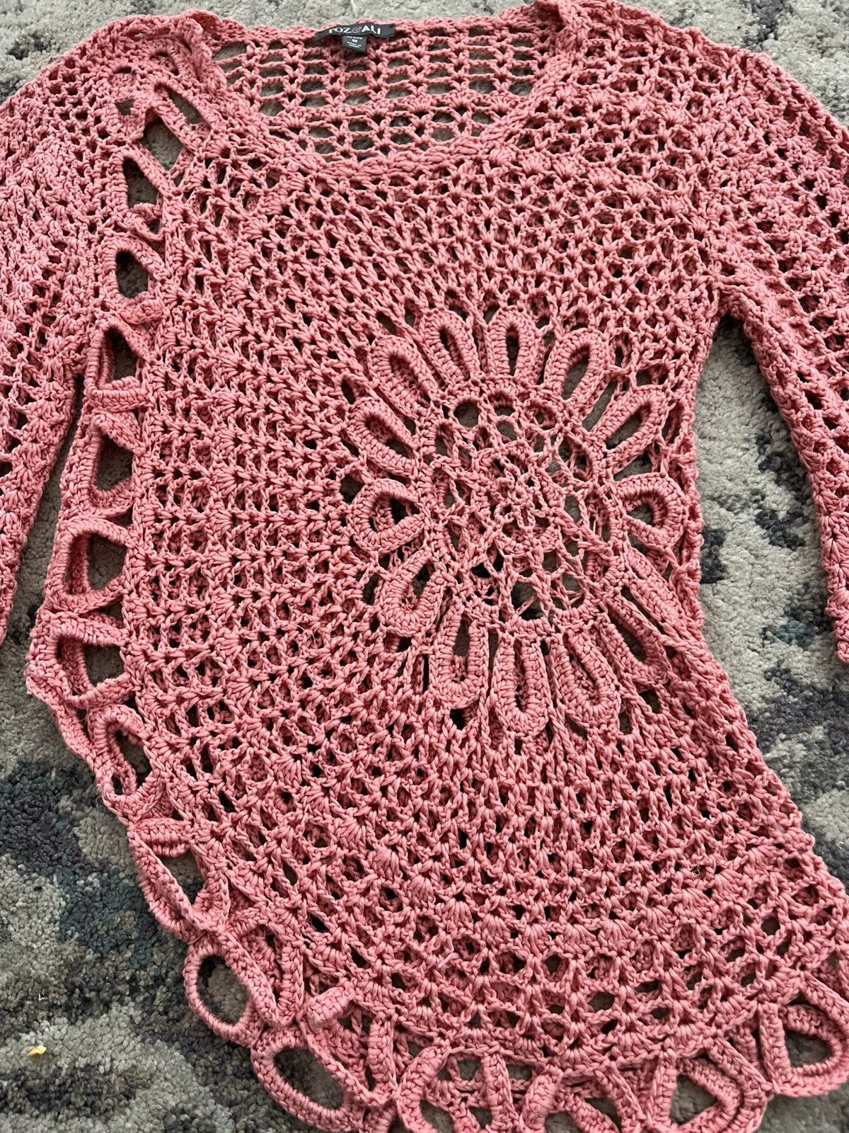 Vintage Vintage Pink Crochet Top Size M / US 6-8 / IT 42-44 - 2 Thumbnail