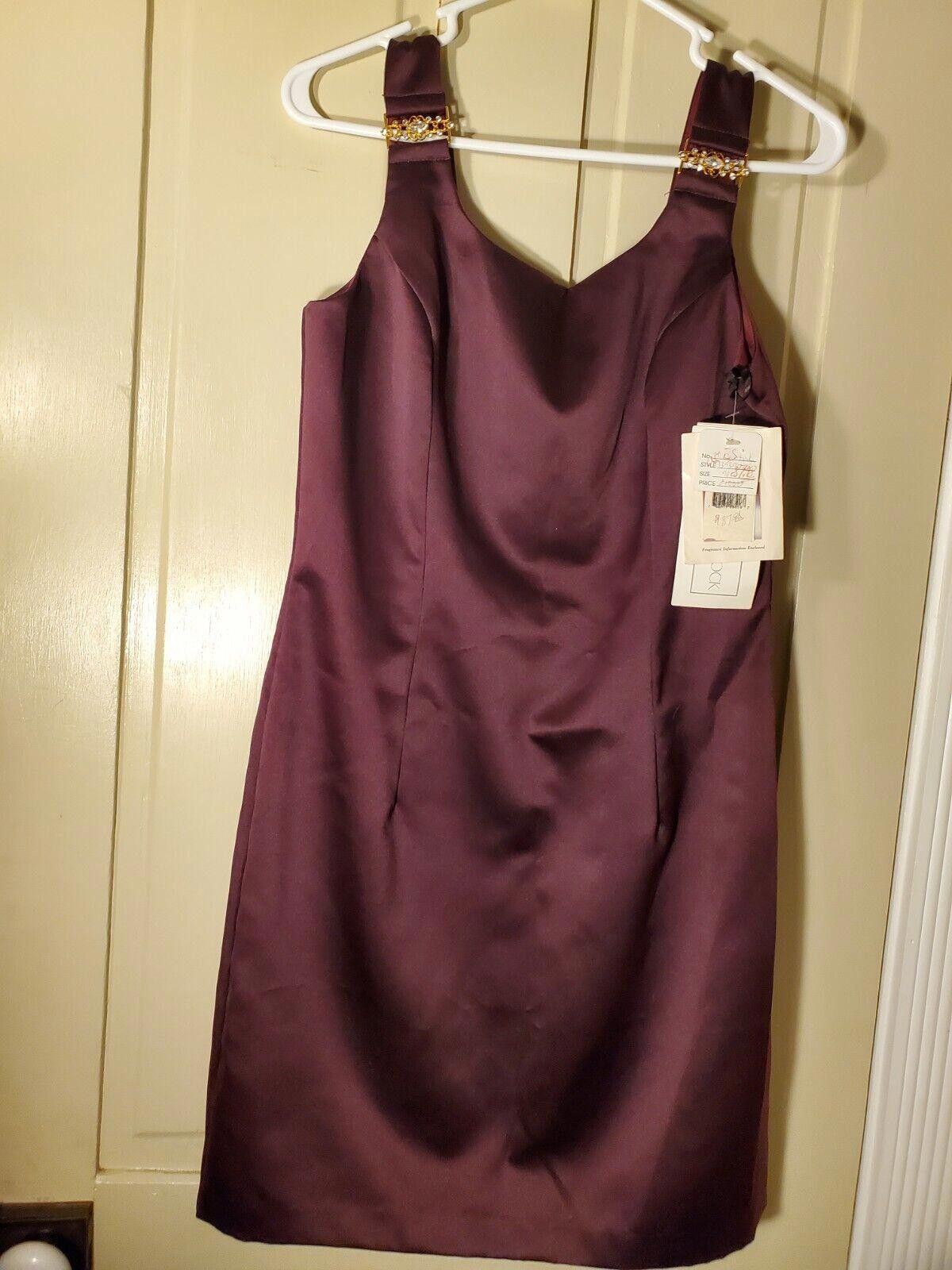 Designer VINTAGE SCOTT MCCLINTOCK FORMAL DRESS PURPLE SZ 10 Deadstock Size L / US 10 / IT 46 - 1 Thumbnail