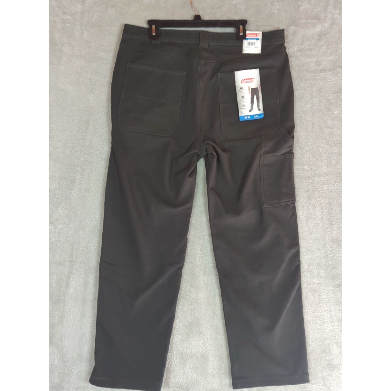 Vintage Coleman Pants Mens 38x32 Black Fleece Lined Tear Resistant Stretch Utility Work Pants Mens Regular 38 Black Winter Fall Spring Leather? Size US 38 / EU 54 - 2 Thumbnail