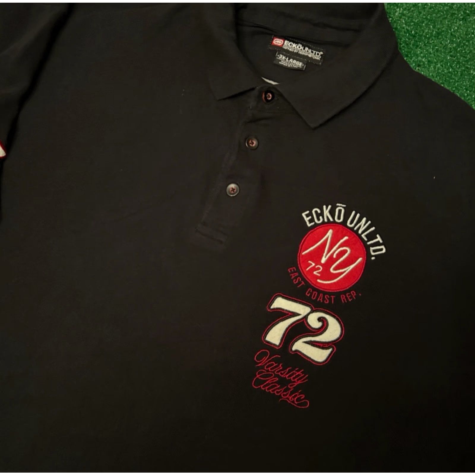 Ecko Unltd. VINTAGE Y2K Ecko Unltd New York Logo Hip Hop Polo Collared Shirt 3XL Black Mens Short Sleeve Grunge Punk 90s Logo Size US XXL / EU 58 / 5 - 3 Thumbnail