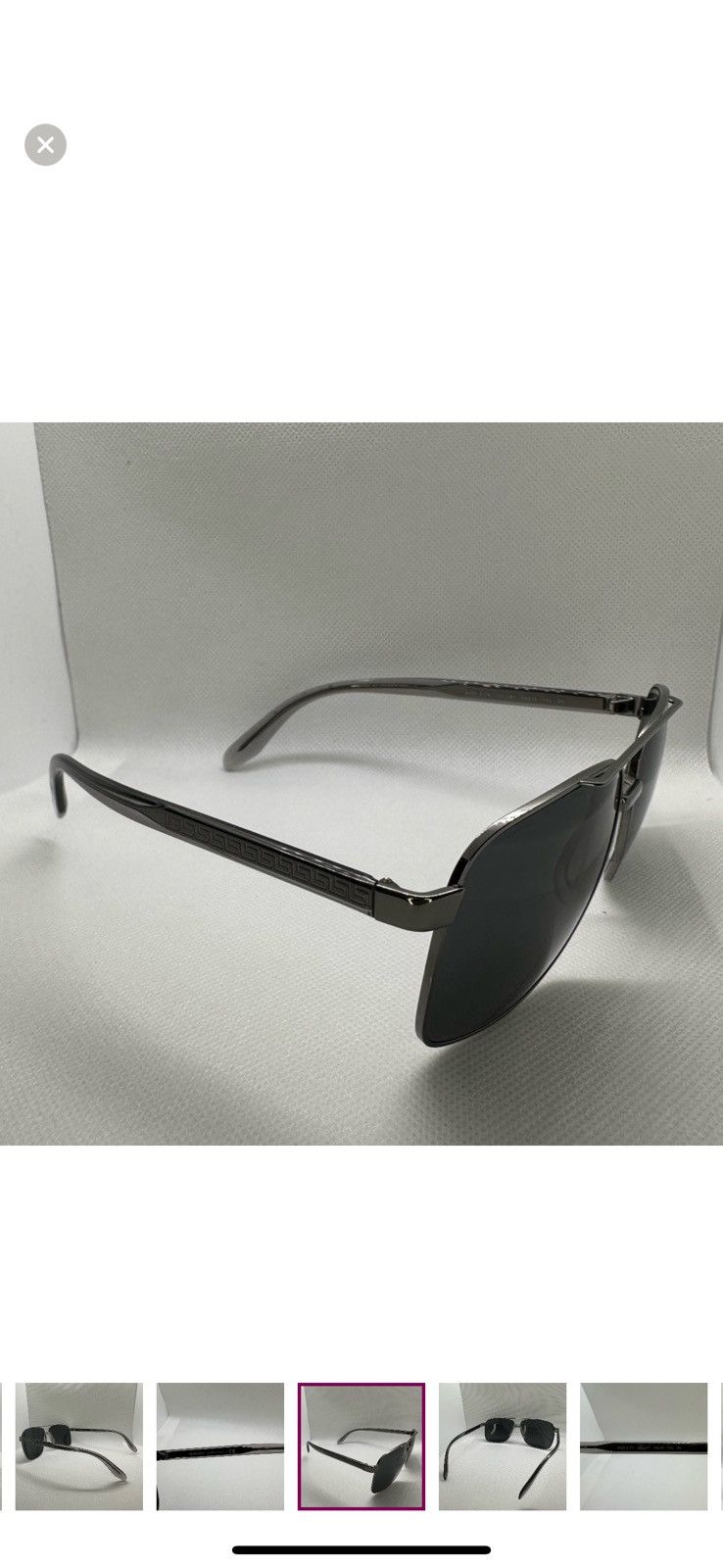 Versace Versace Aviator Sunglasses with Case - Model 2174 Size ONE SIZE - 8 Thumbnail
