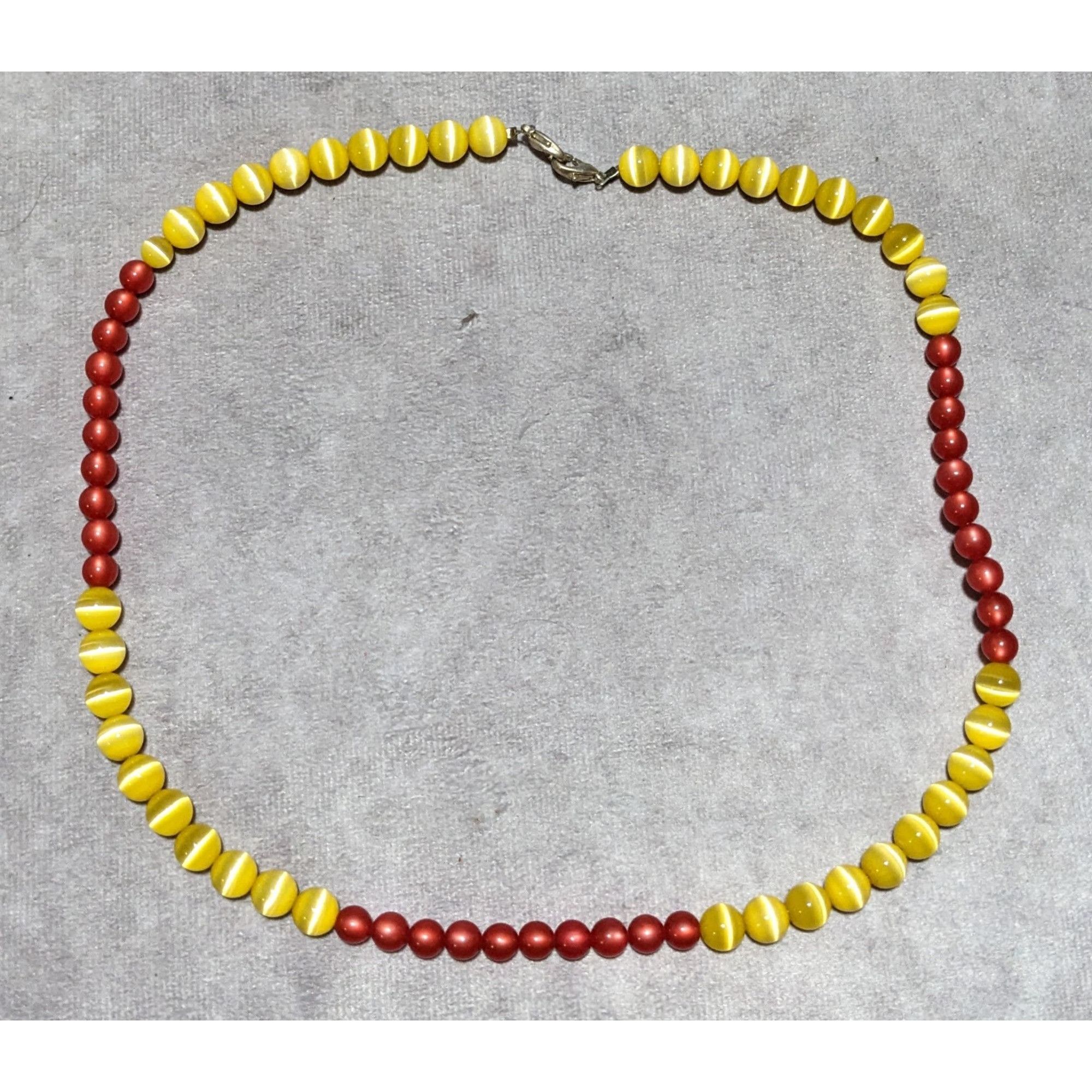 Other Red And Yellow Cat Eye Necklace Size ONE SIZE - 8 Thumbnail