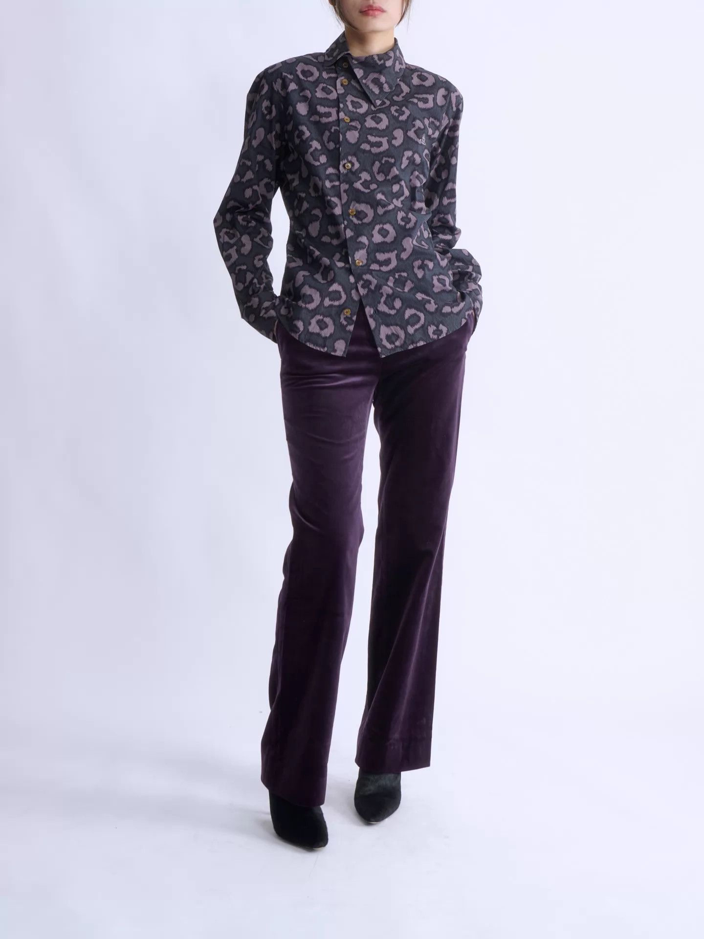 Vivienne Westwood Vivienne Westwood MAN’s Purple Leopard Print Shirt Size US S / EU 44-46 / 1 - 1 Thumbnail