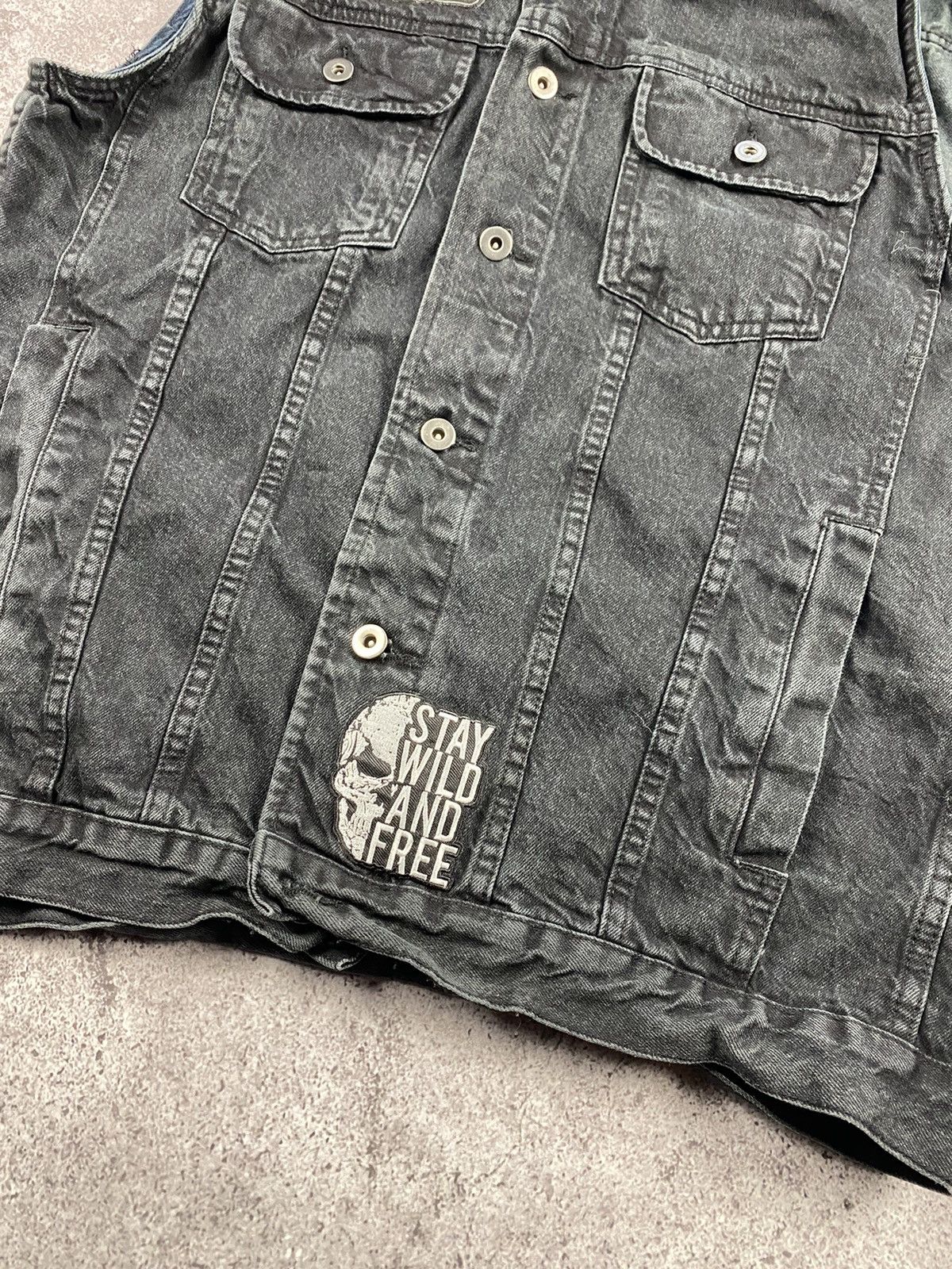 Band Tees × Vintage Vintage 90s Guns N Roses Denim Vest Metallica Pink Floyd Size US XL / EU 56 / 4 - 3 Thumbnail