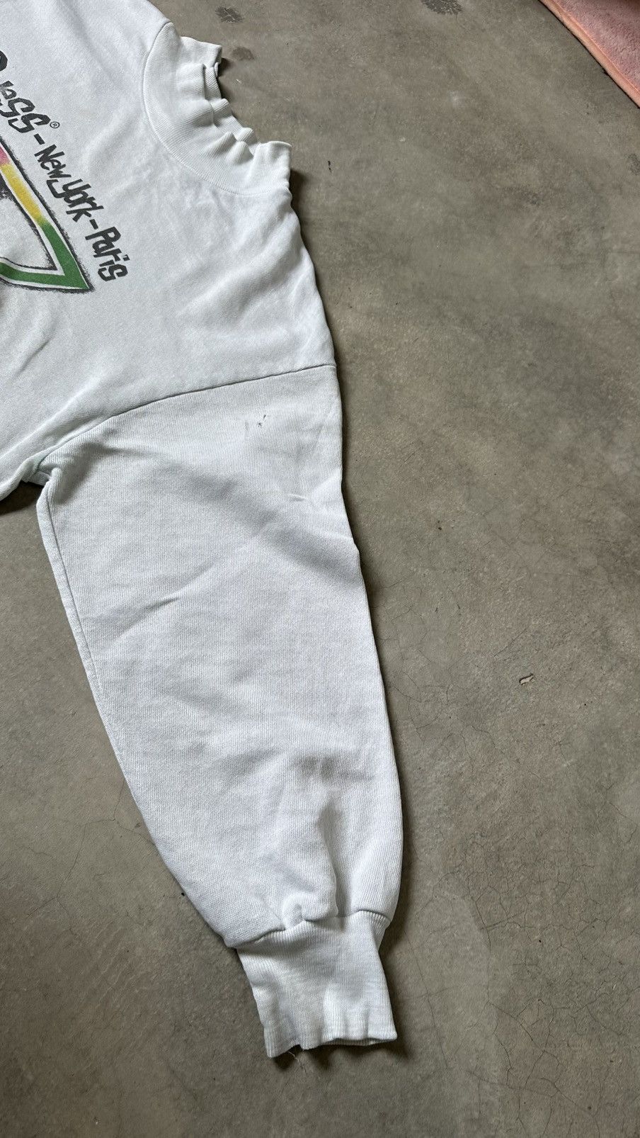 Guess VINTAGE 80S GUESS BIG LOGO WELL WORN SWEATSHIRT Size US L / EU 52-54 / 3 - 4 Thumbnail