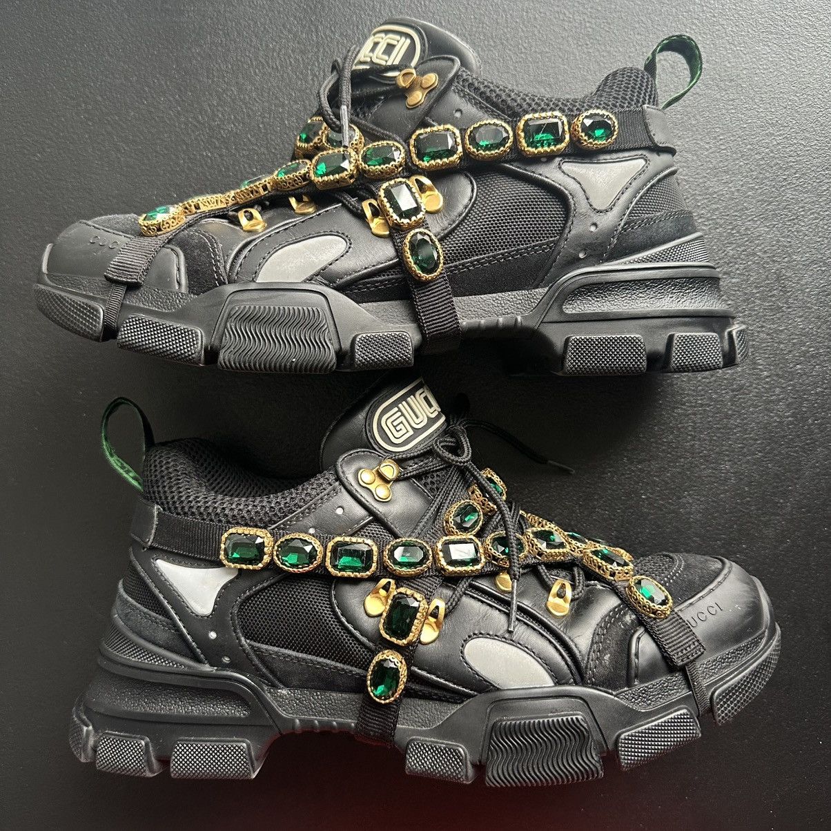 スニーカー GUCCI SNEAKER (760775FACMZ 1065) Men's Gucci Ace sneaker with Web in black GG Supreme canvas