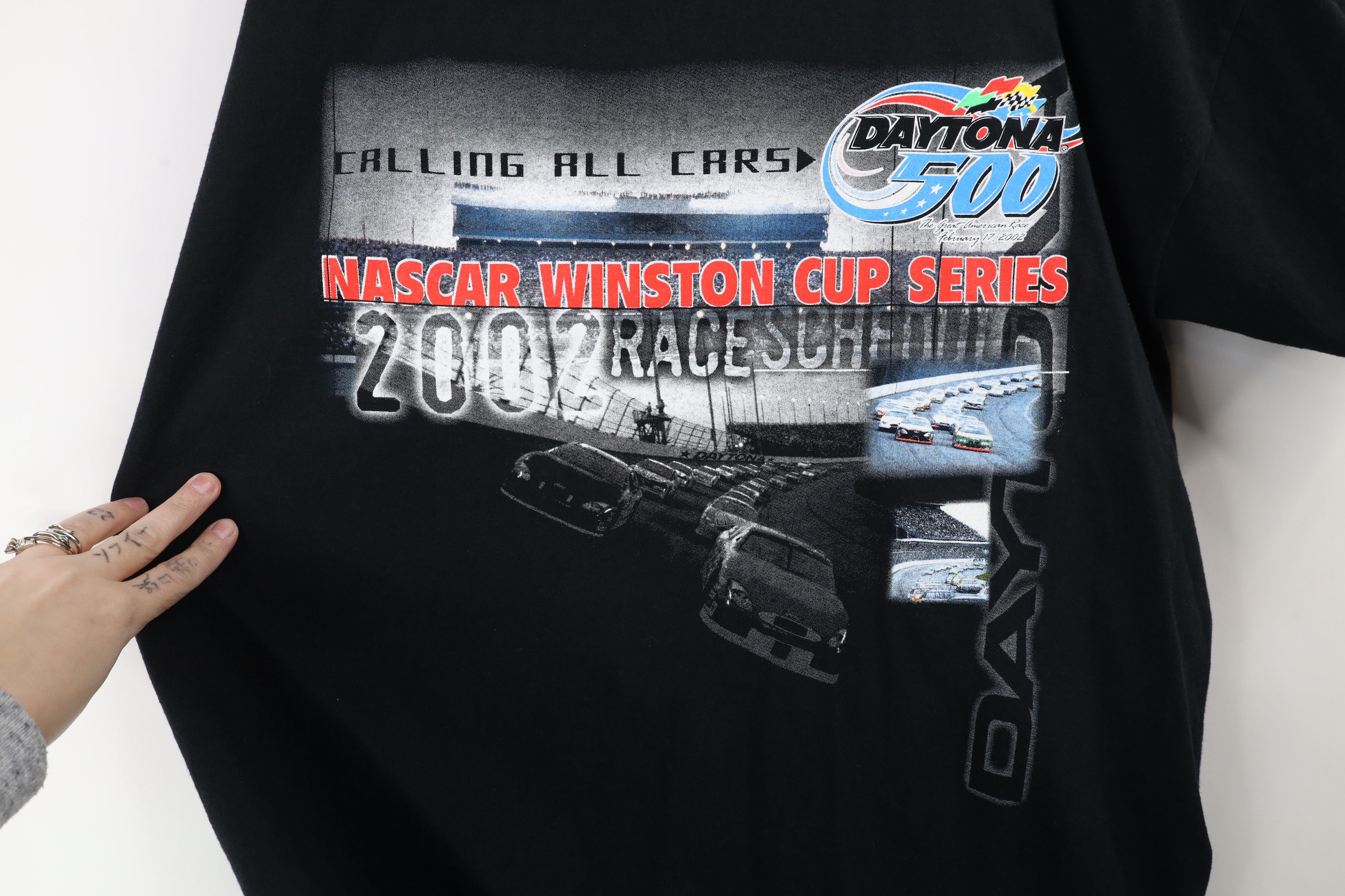 Vintage Vintage Y2K 2002 NASACAR Print Daytona 500 T-Shirt Black Size US L / EU 52-54 / 3 - 4 Thumbnail
