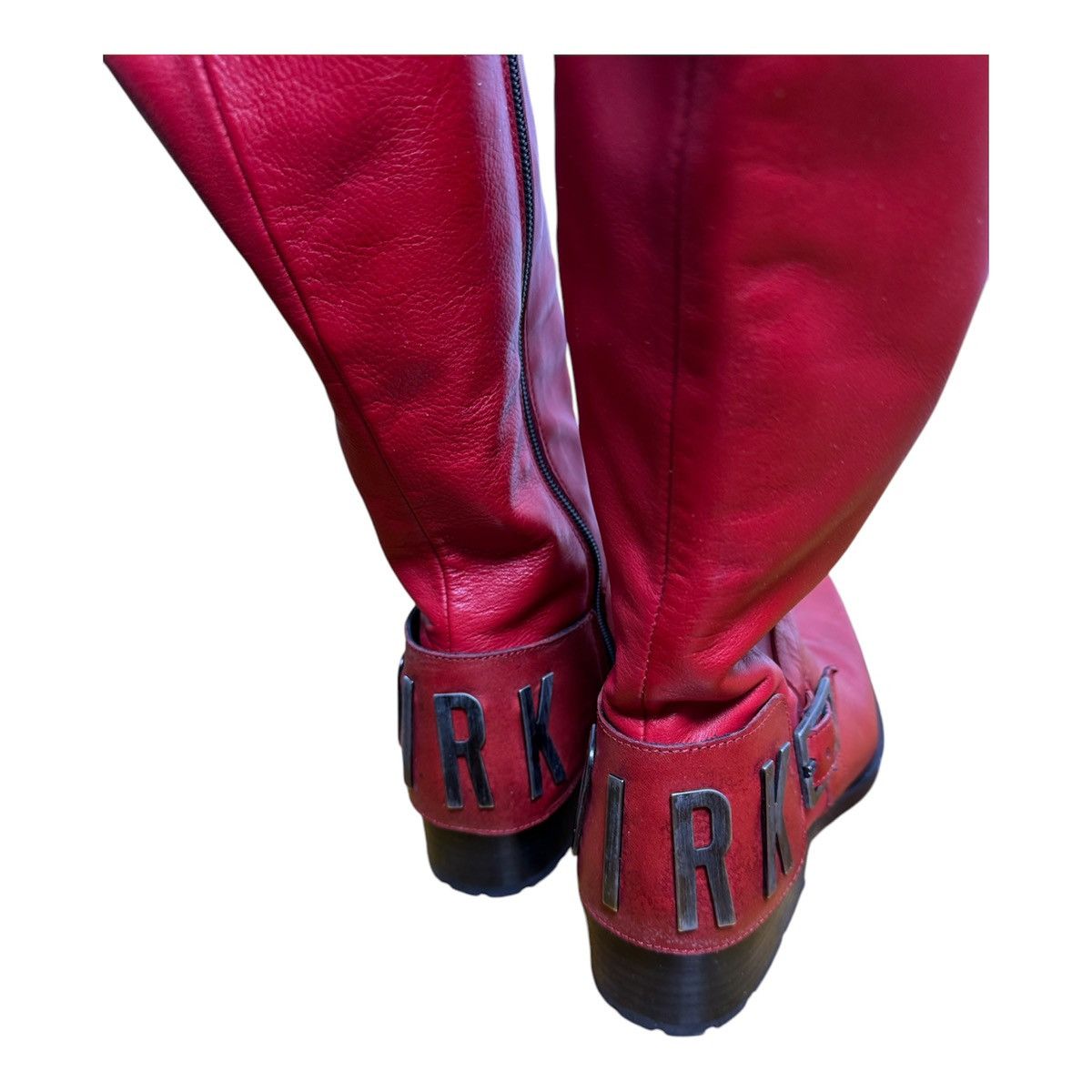 Dirk Bikkembergs Dirk Bikkembergs red leather boots metal logo Size US 6 / IT 36 - 5 Thumbnail