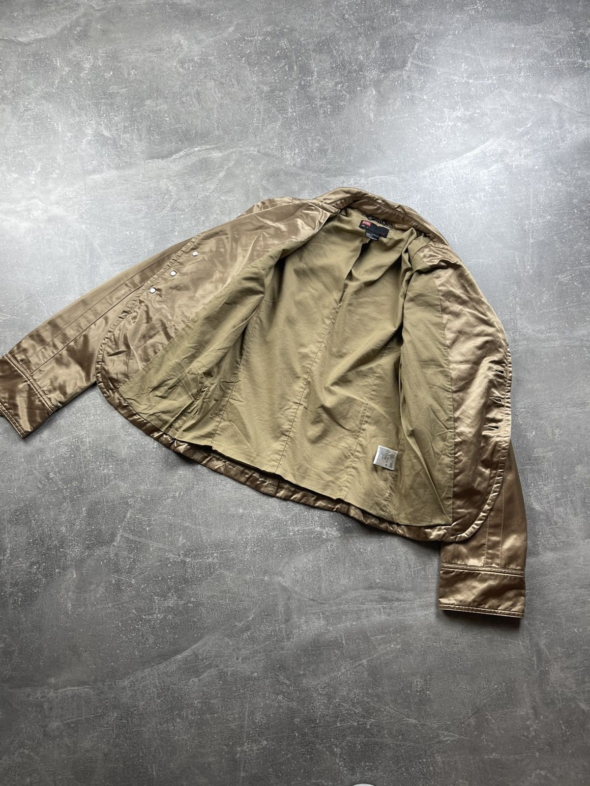 Diesel × Vintage Diesel Embroidered Satin Blazer Jacket “PAIR” Gold Size L / US 10 / IT 46 - 11 Thumbnail
