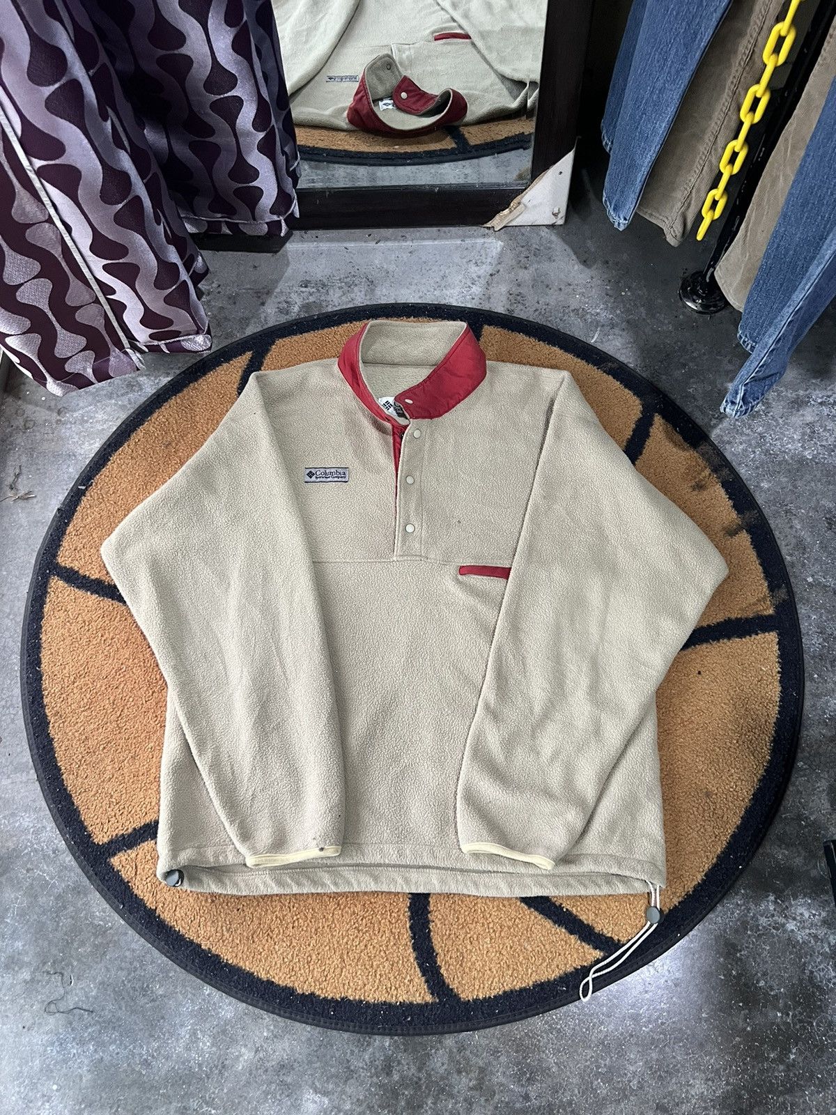 Columbia 🔥Vintage Columbia Half Button Fleece Jacket Size US L / EU 52-54 / 3 - 1 Thumbnail