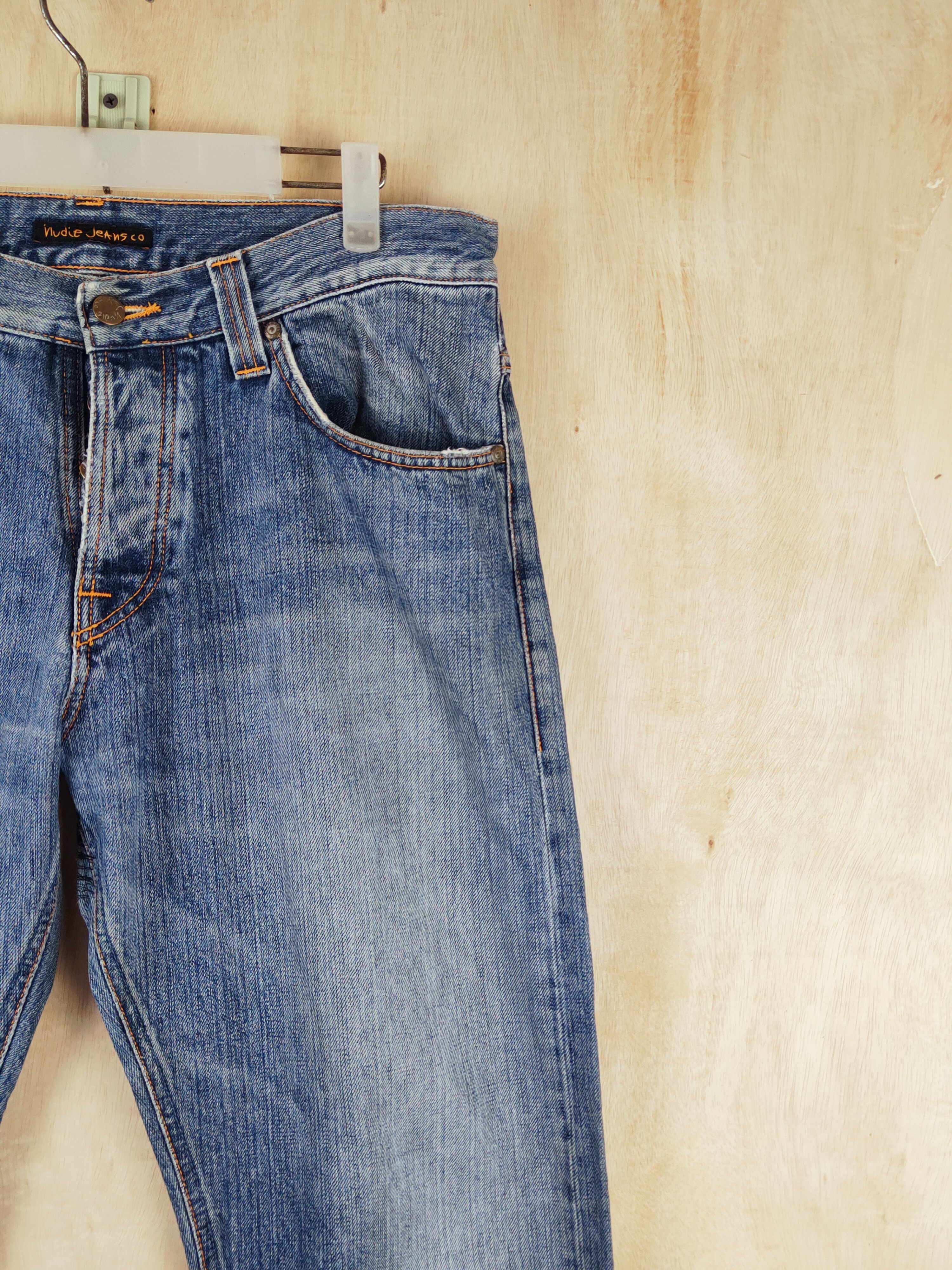 Japanese Brand Nudie Jeans Blue Distressed Ripped Jeans #S2667 Size US 34 / EU 50 - 5 Thumbnail