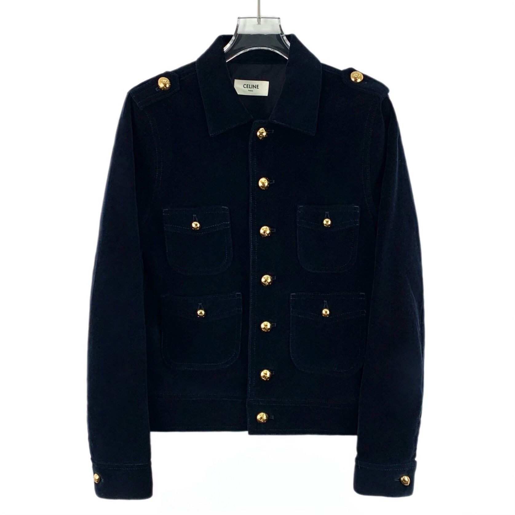 Celine Celine Cotton Blue Jacket S Women Size S / US 4 / IT 40 - 1 Thumbnail