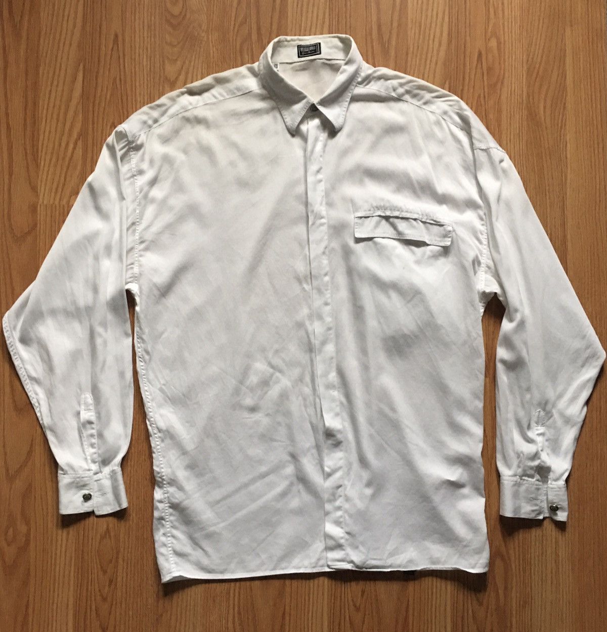 Versace VERSUS Gianni Versace White Italy Luxury Shirt Size 36/50 Size US L / EU 52-54 / 3 - 2 Thumbnail