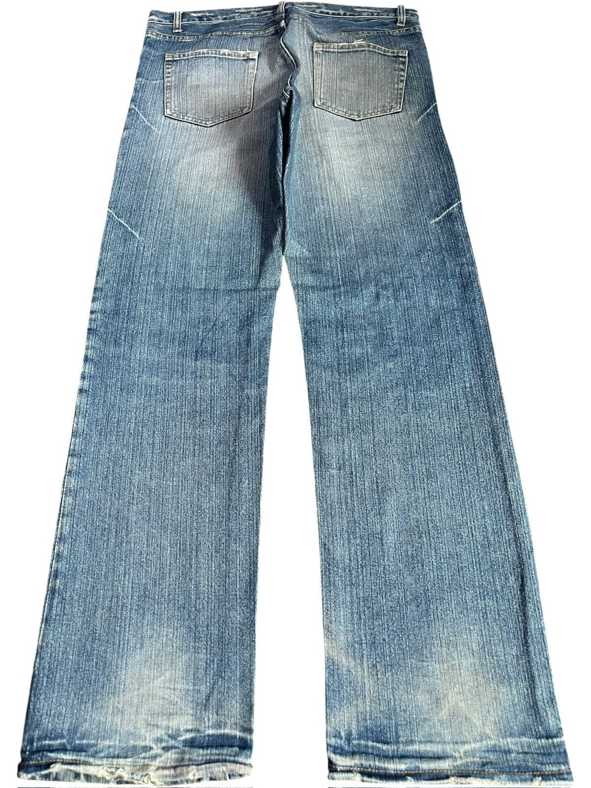Issey Miyake Vintage Japanese Brand Mud Wash Patch Distress Loose Jeans Size 34" / US 12 / IT 48 - 2 Thumbnail