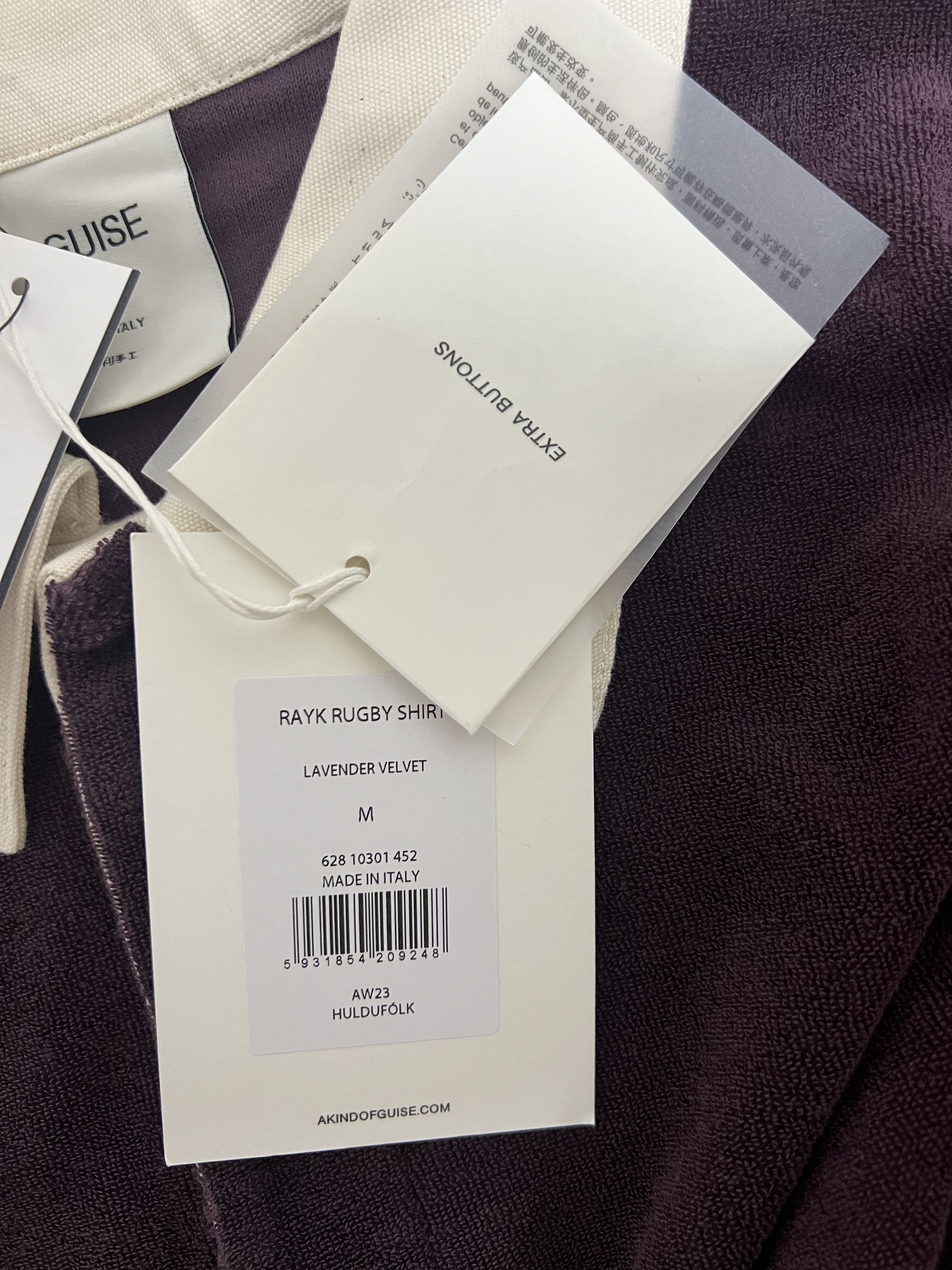 A Kind Of Guise 💚 A Kind of Guise Rayk Rugby Shirt Lavender Velvet NEW Size US M / EU 48-50 / 2 - 14 Thumbnail