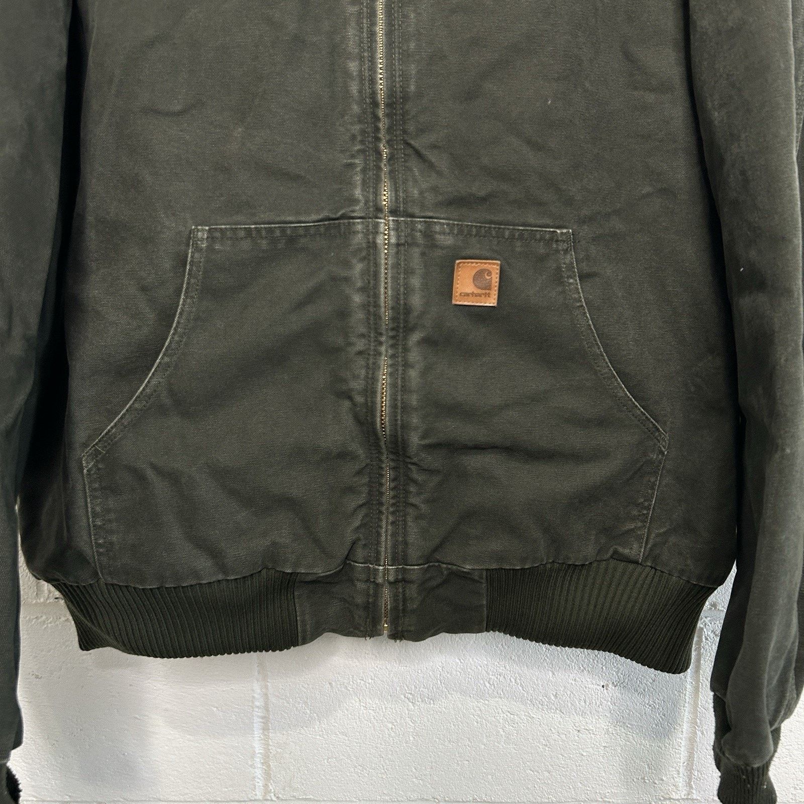 Carhartt Vintage Carhartt Quilted Hooded Active Jacket “Moss” J130 Size US XL / EU 56 / 4 - 4 Thumbnail