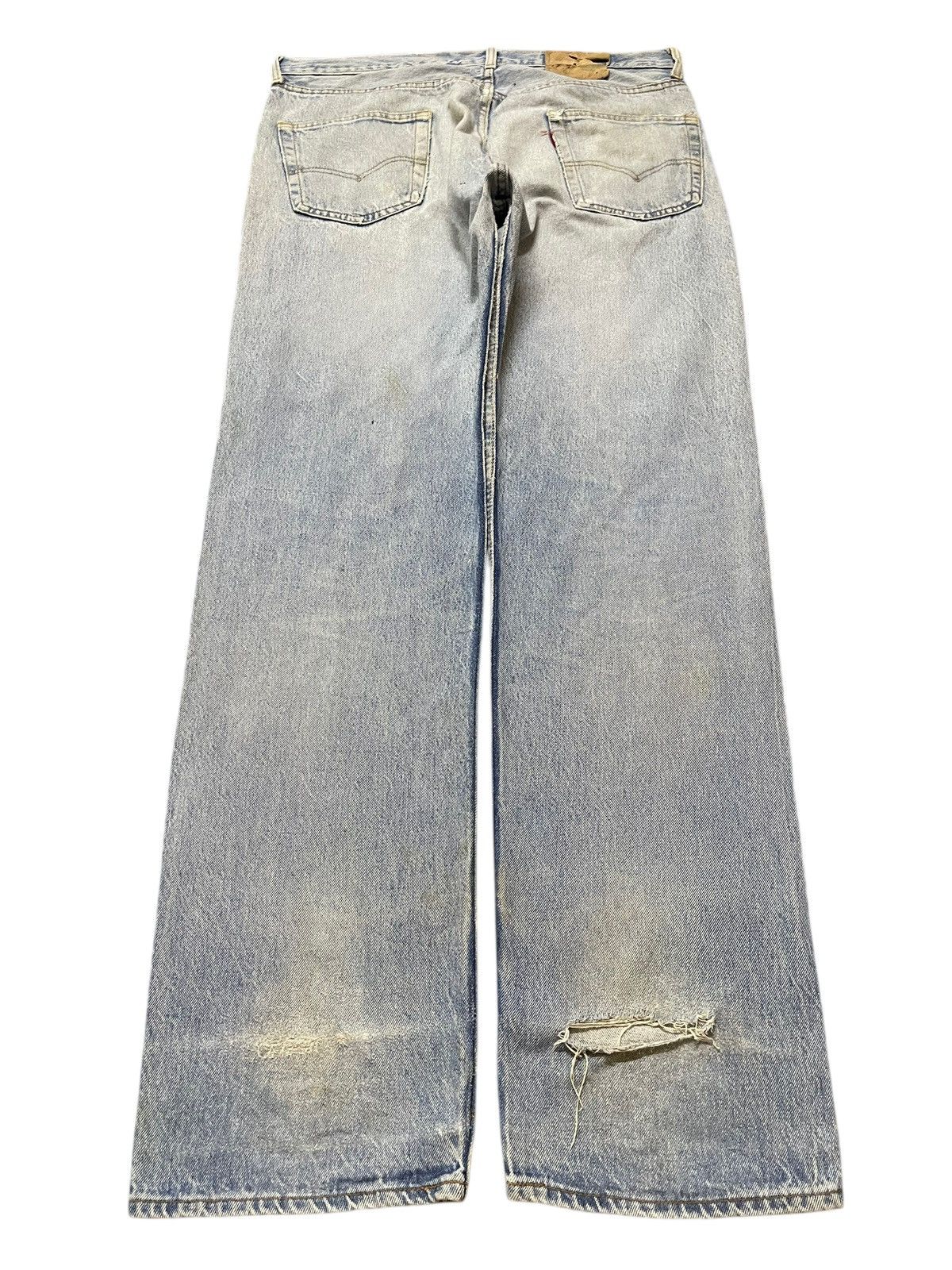 Levi's Vintage 90s Levis 501 Faded Wash Distressed Baggy Jeans Size US 36 / EU 52 - 2 Thumbnail