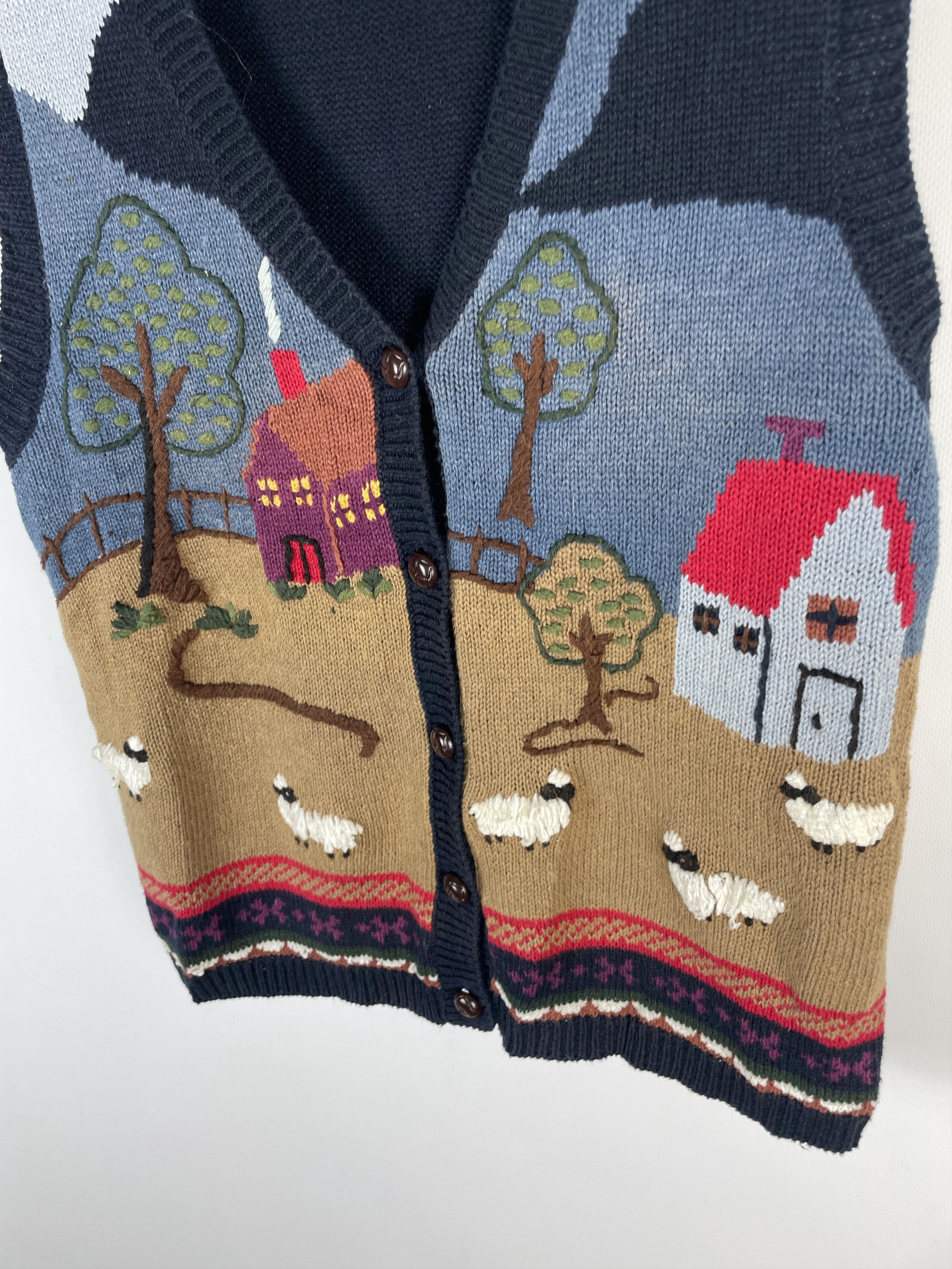 Vintage Vintage Knit Vest Hand Made Y2K Style USA 90s Size US M / EU 48-50 / 2 - 6 Thumbnail