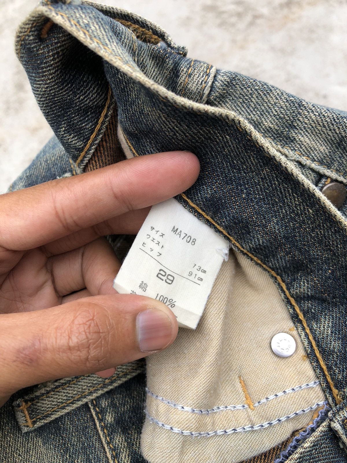 Vintage RUSTY VINTAGE BLUE BELL DENIM BY WRANGLER Size US 29 - 3 Thumbnail