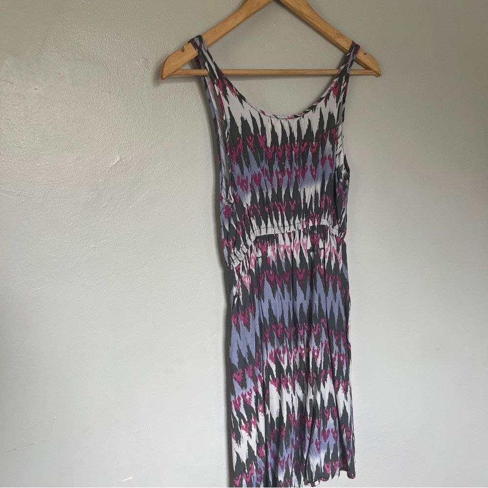 Anthropologie Anthropologie Staring at Stars Dress Gray Pink Dress Size ONE SIZE - 6 Thumbnail