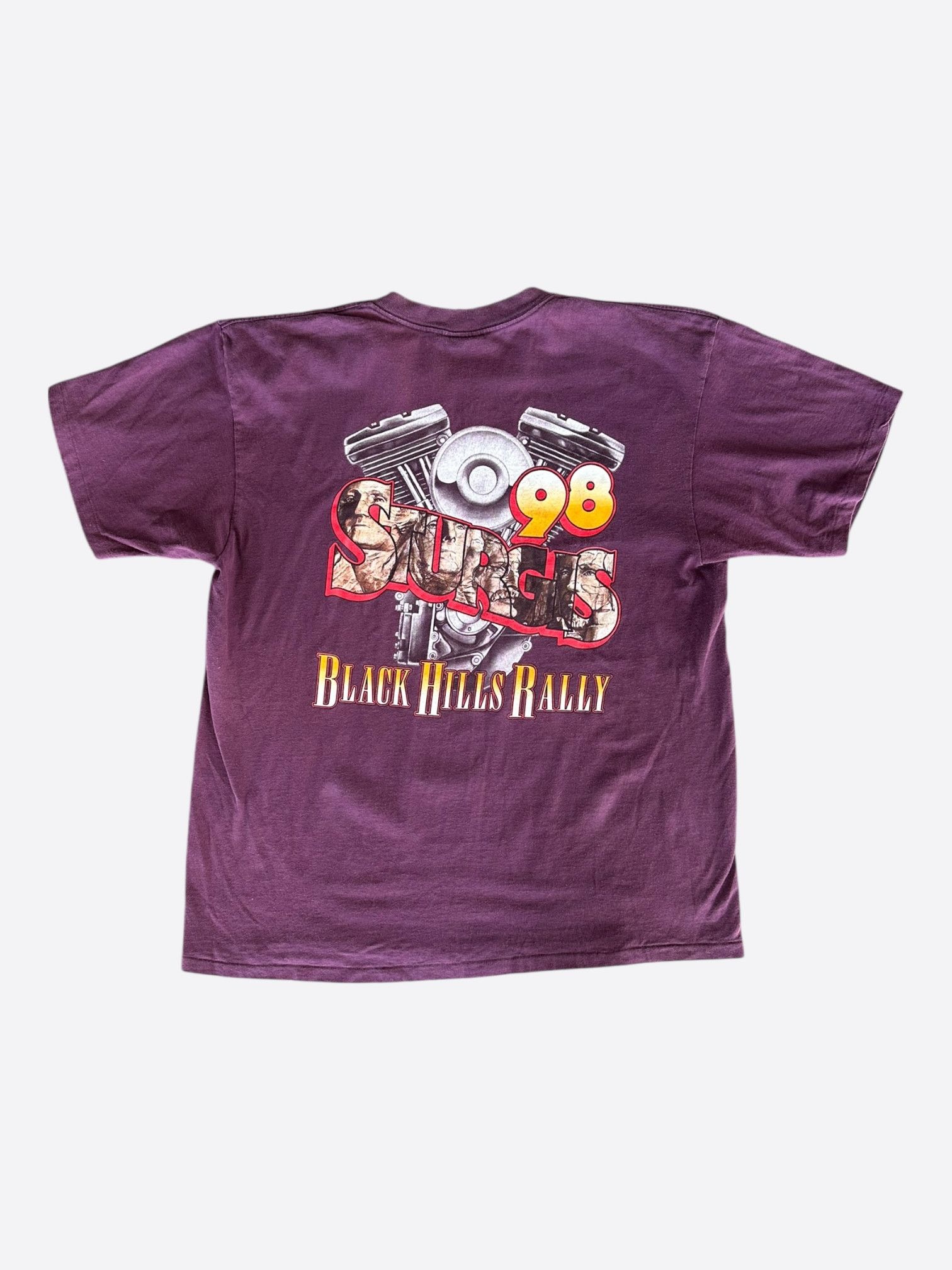 Vintage Vintage Burgundy Sturgis Black Hills Rally Graphic T-Shirt Size US XL / EU 56 / 4 - 2 Thumbnail