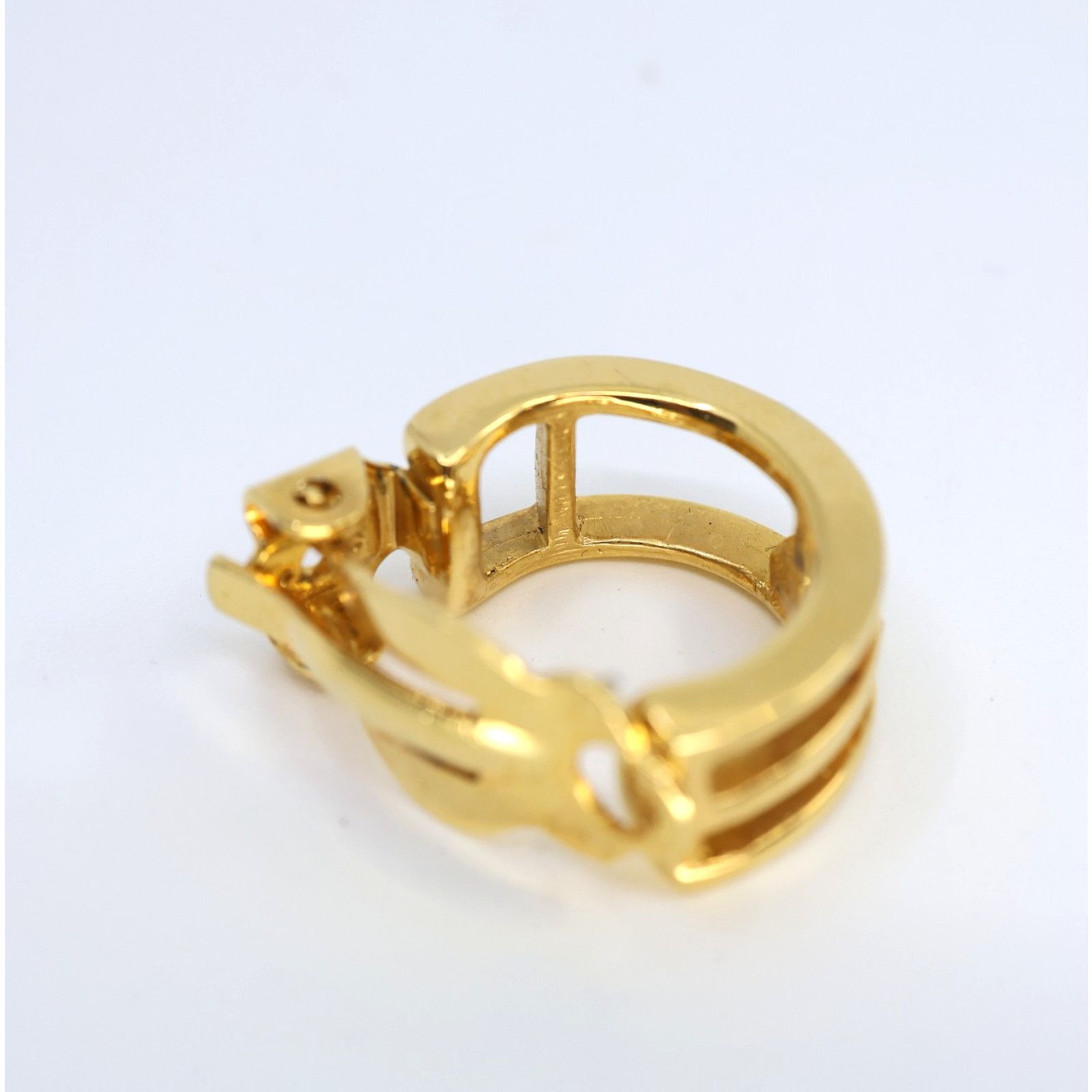 Givenchy A5 Vintage GIVENCHY Bijoux G LOGO Gold Tone Crystal Earrings Size ONE SIZE - 4 Thumbnail