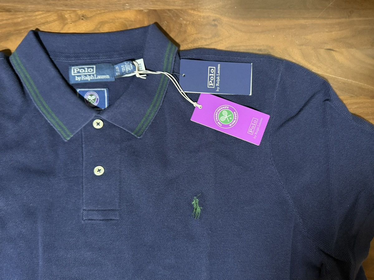 Polo Ralph Lauren Polo Ralph Lauren Wimbledon Cotton Polo-Collar Sweater Navy Size US XL / EU 56 / 4 - 2 Thumbnail