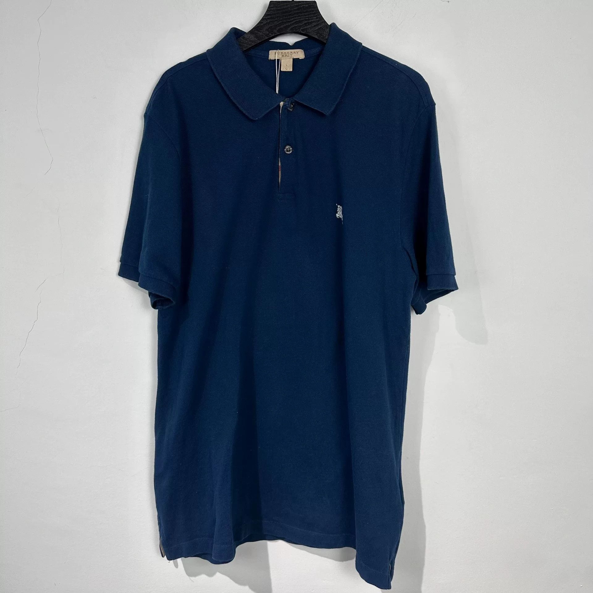 Burberry Burberry Embroidered Blue Polo l Men Size US L / EU 52-54 / 3 - 1 Thumbnail