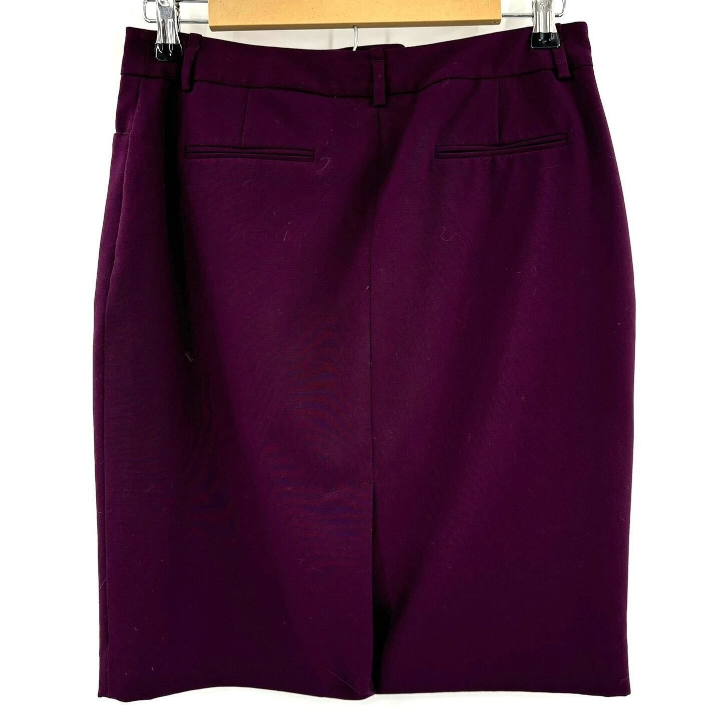 Calvin Klein Calvin Klein Womens Skirt Size 6P Purple Pencil Office Wor Size 28" / US 6 / IT 42 - 2 Thumbnail
