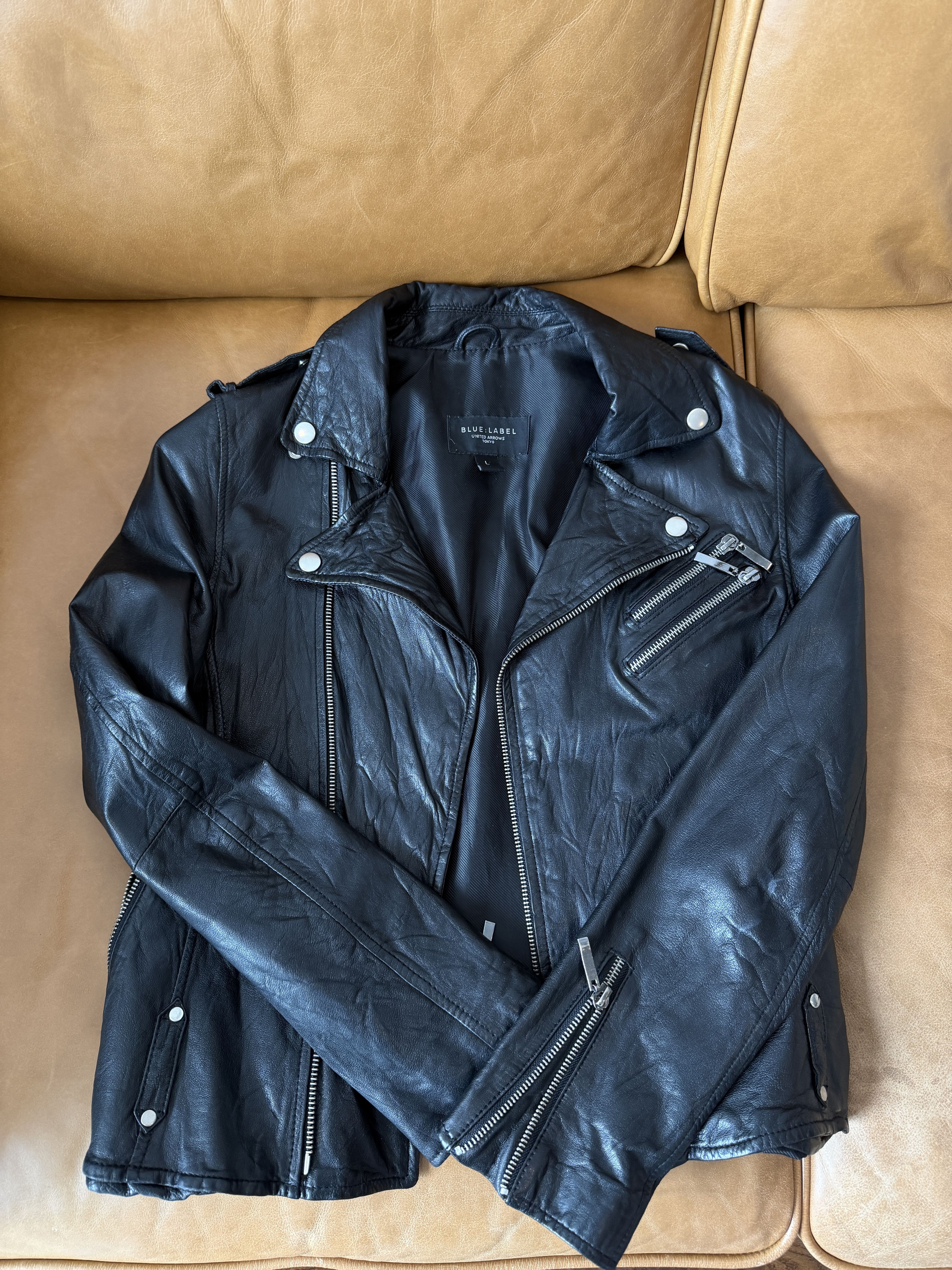 United Arrows Blue Label United Arrows Leather Jacket Size L / US 10 / IT 46 - 1 Preview