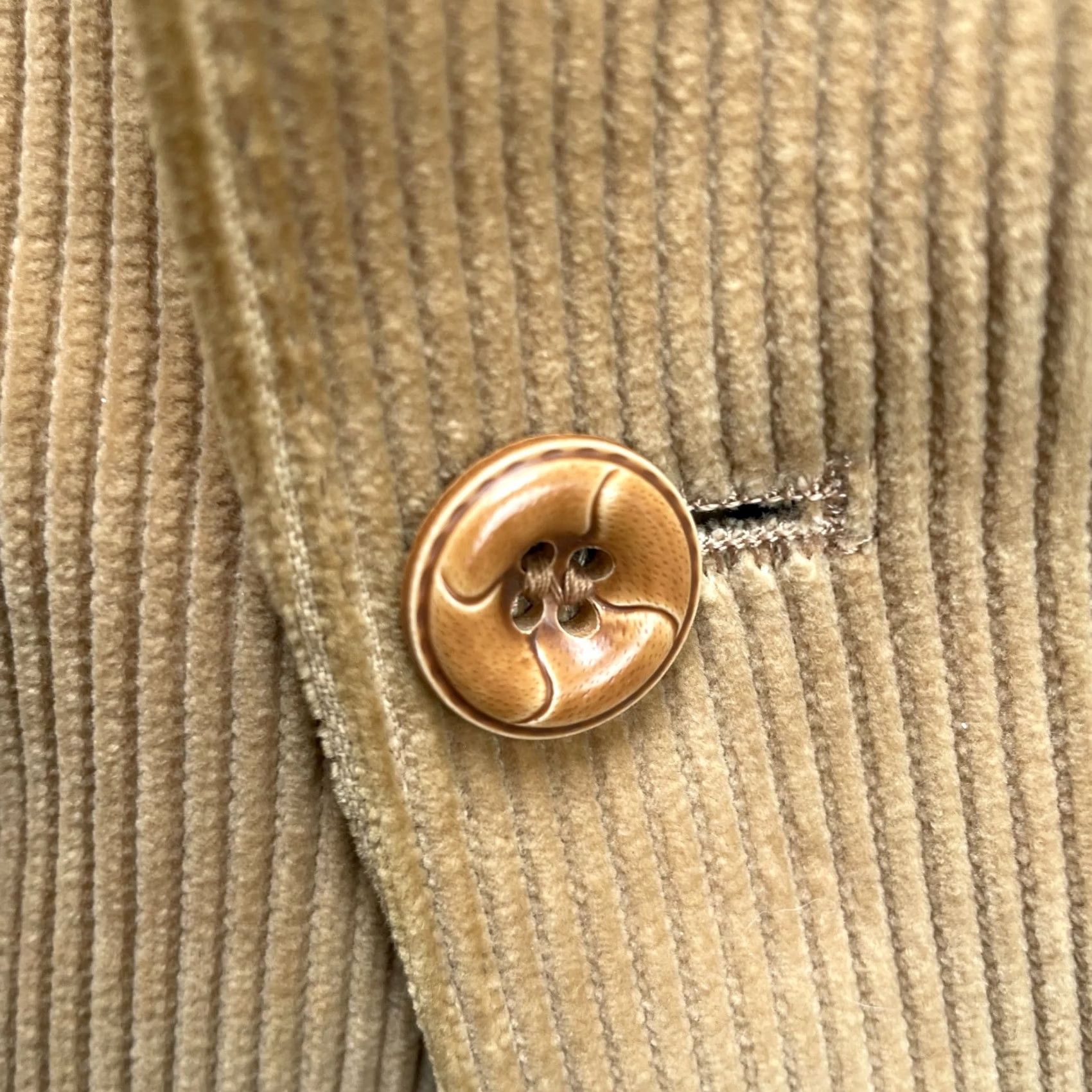 Vintage VINTAGE Corduroy Blazer Jacket Mens 40 Brown Notch Lapel Three-Button Double-Vented Single-Breasted Classic Retro Academia Size 40R - 6 Thumbnail