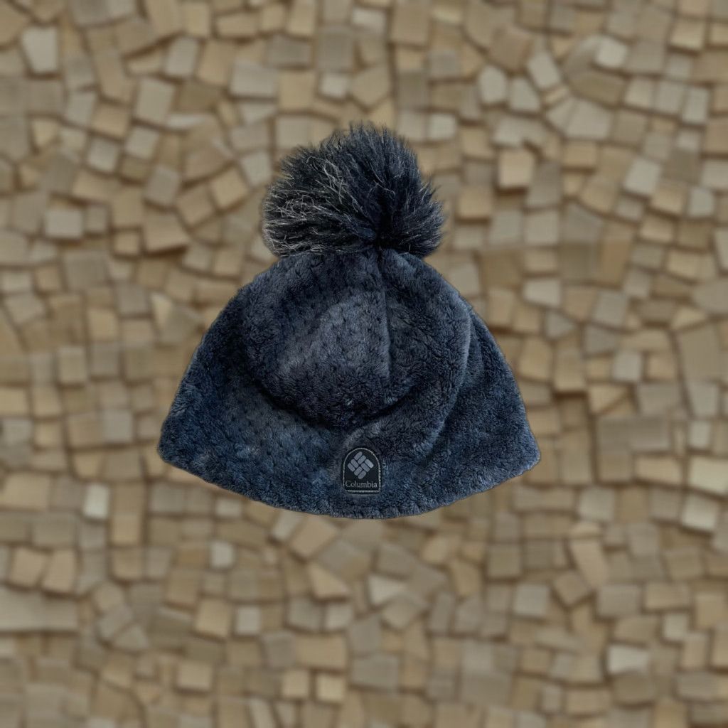 Vintage Columbia Hats Women's Gray Winter Beanie Pompom Top Size ONE SIZE - 1 Thumbnail