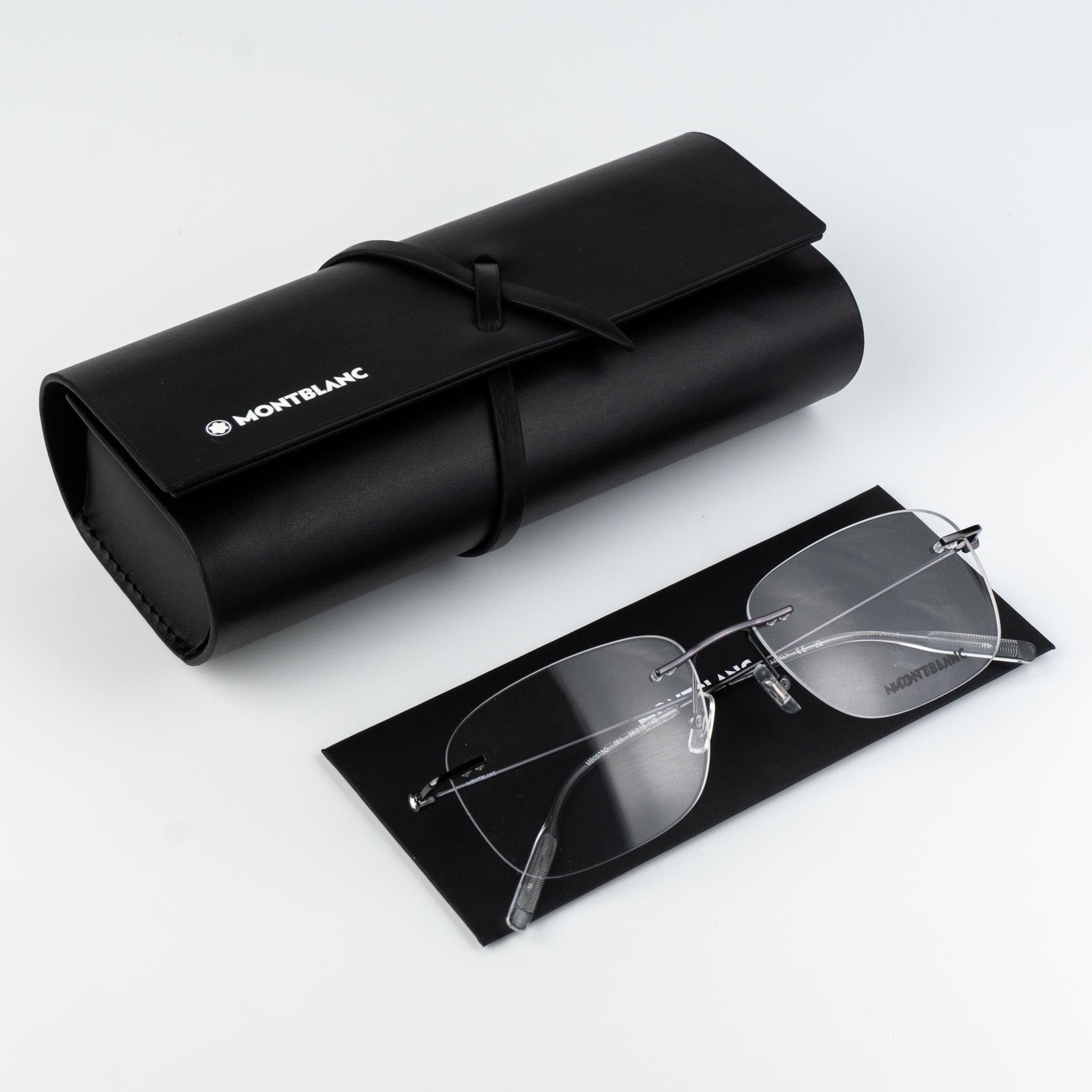 Montblanc Montblanc Men Eyeglasses Rectangle Rimless MB0075O 001 Size ONE SIZE - 1 Thumbnail