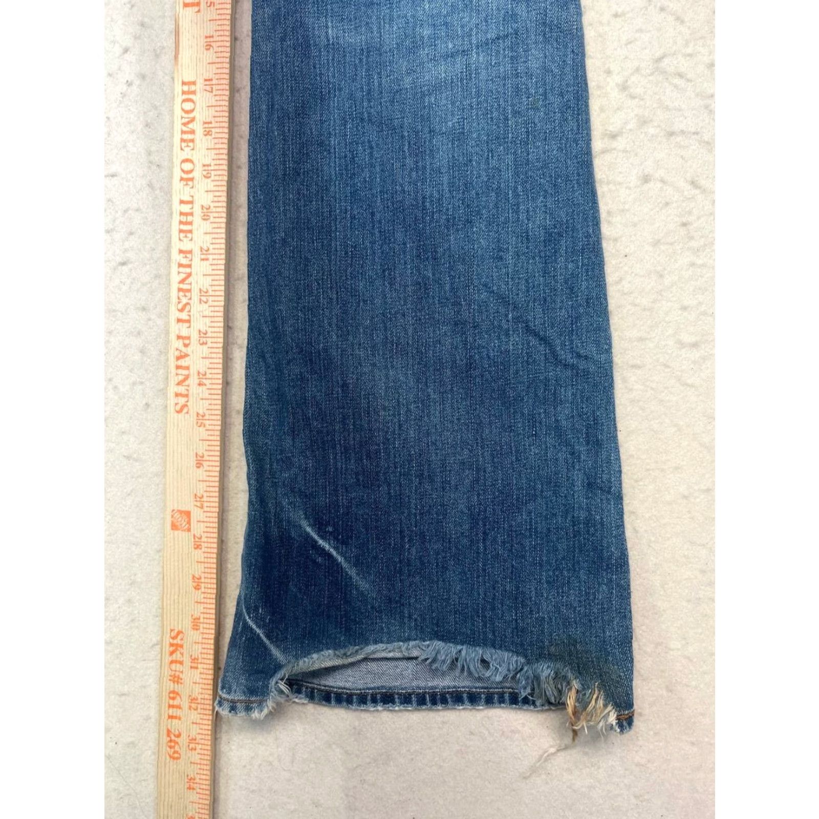 Lucky Brand VTG Lucky Brand Jeans Women 28 Blue Denim Low Rise Boot Flare Stretch USA Cowboy Logo Western 5-Pocket Design Inseam 32.5 in Bagged Size 28" / US 6 / IT 42 - 5 Thumbnail