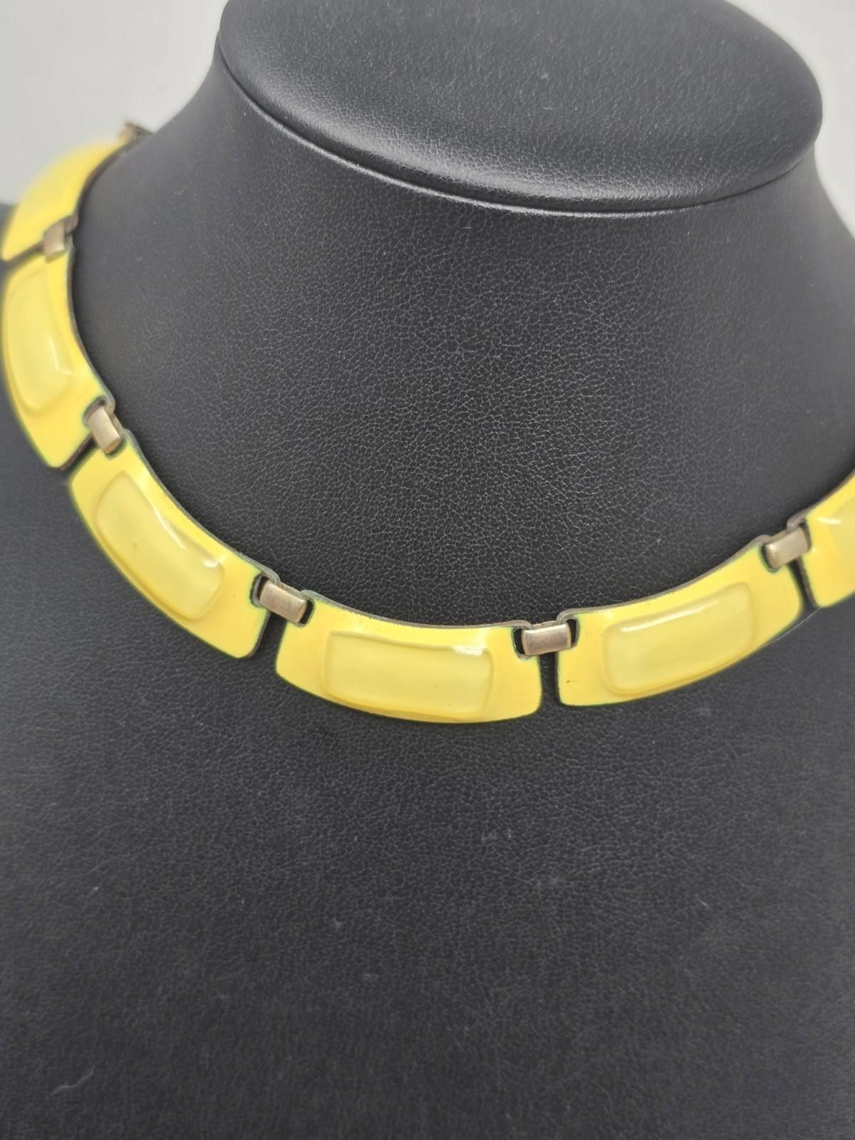 Other Vintage Kay Denning Yellow Enamel Panel Choker Signed Size ONE SIZE - 8 Thumbnail