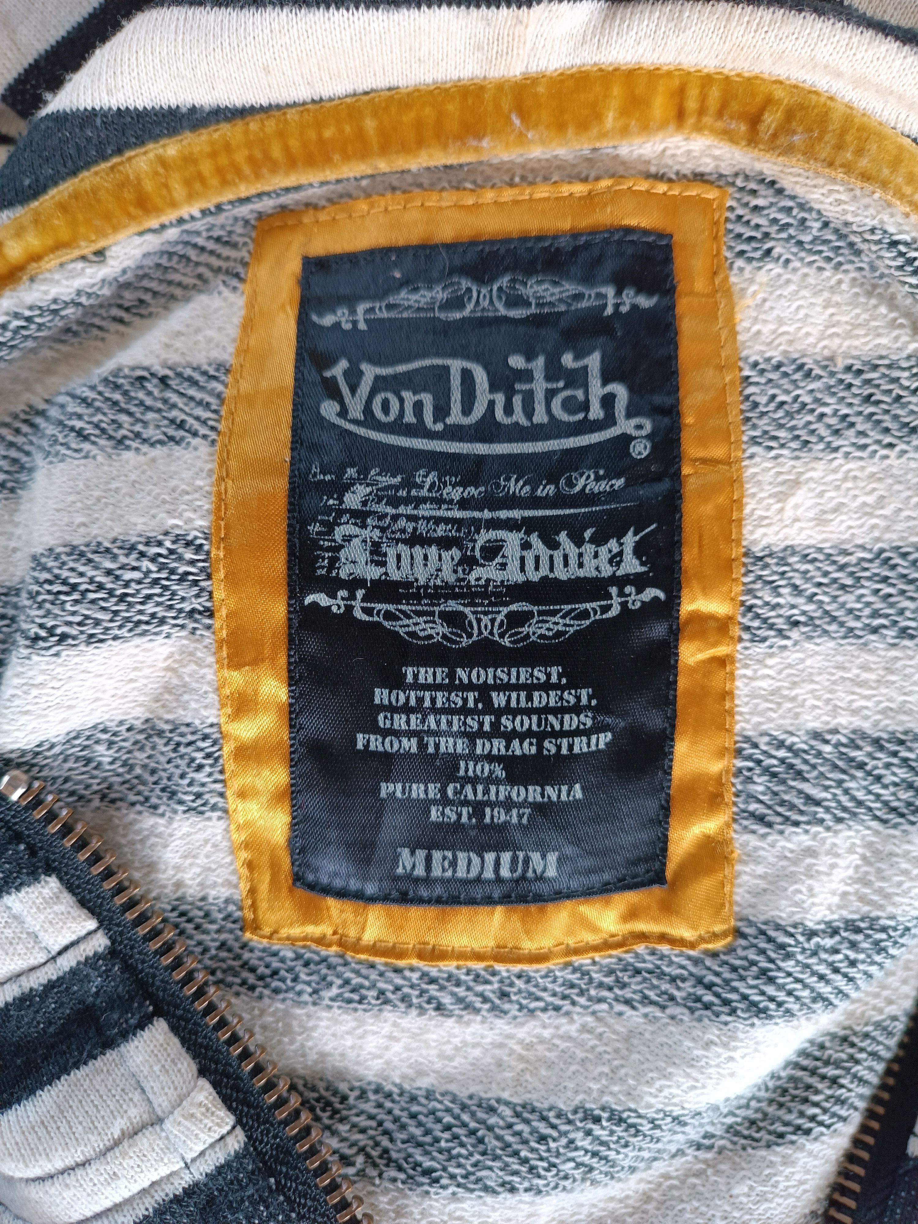 Von Dutch DOPE💥Von Dutch Black White Full Zipped Hoodie Jacket SW007 Size US M / EU 48-50 / 2 - 10 Thumbnail