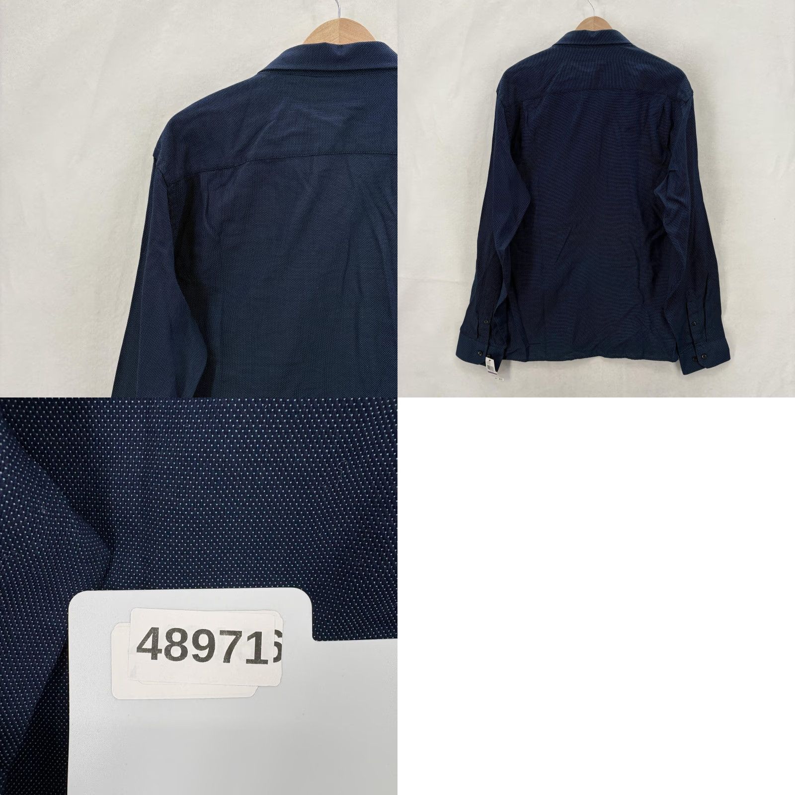 Van Heusen Van Heusen Shirt Mens 2XL Blue Polka Dot Long Sleeve Button Front Slim Business Size US XXL / EU 58 / 5 - 9 Thumbnail