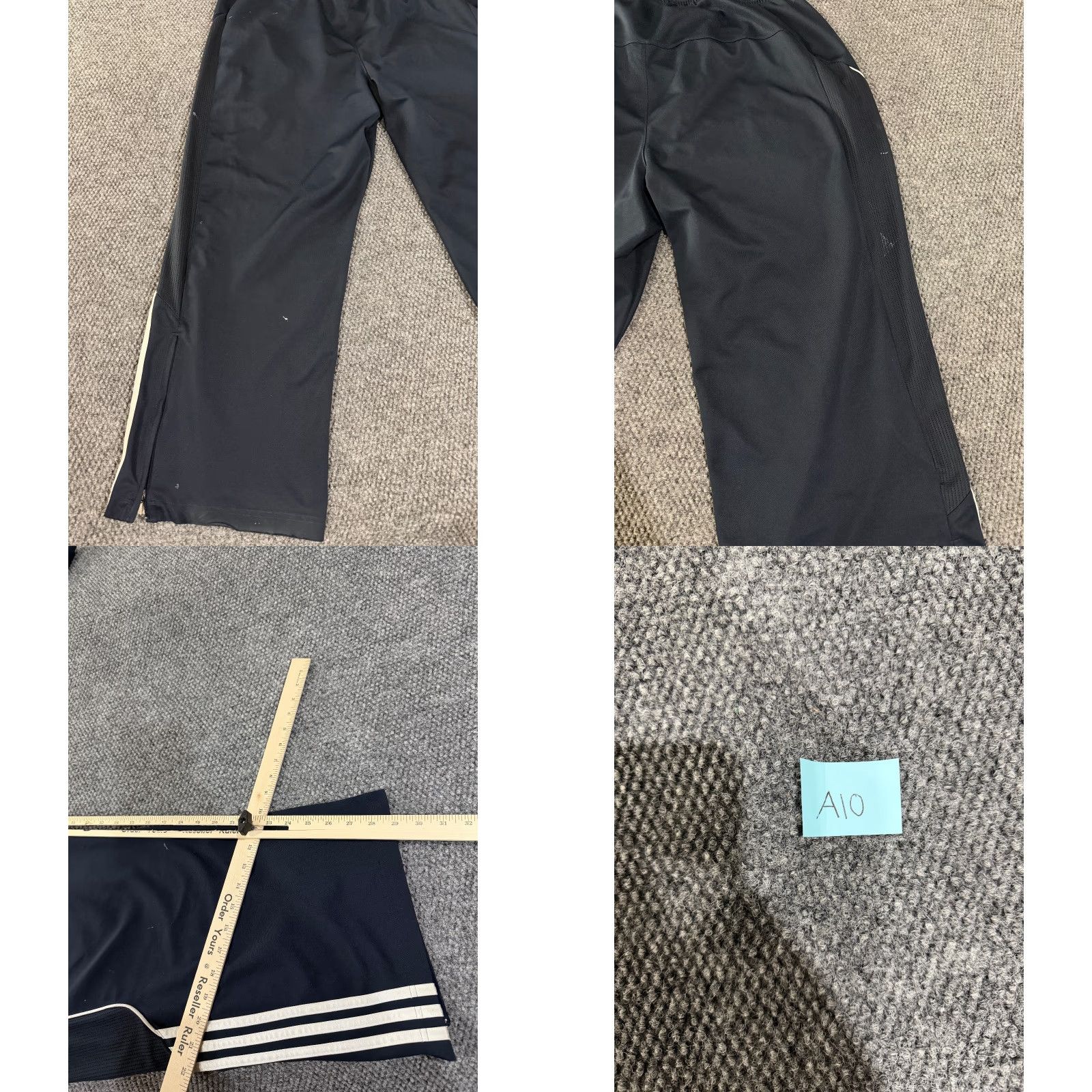 Adidas Adidas Track Pants Mens XL Blue Striped Athletic Training Soccer Pants Size US 36 / EU 52 - 8 Thumbnail