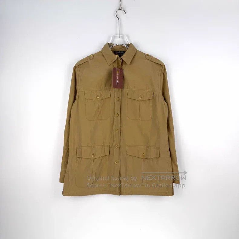 Loro Piana Loro Piana Khaki Shoulder Badge Shirt Size S / US 4 / IT 40 - 3 Thumbnail