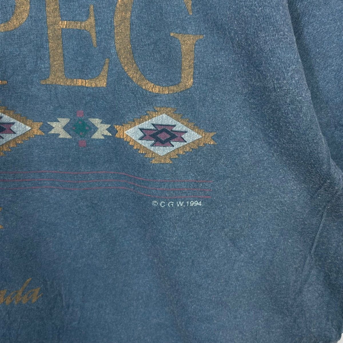 Vintage Vintage 1994 Winnipeg Manitoba Canada Tourist Graphic T-Shir Size US L / EU 52-54 / 3 - 5 Thumbnail