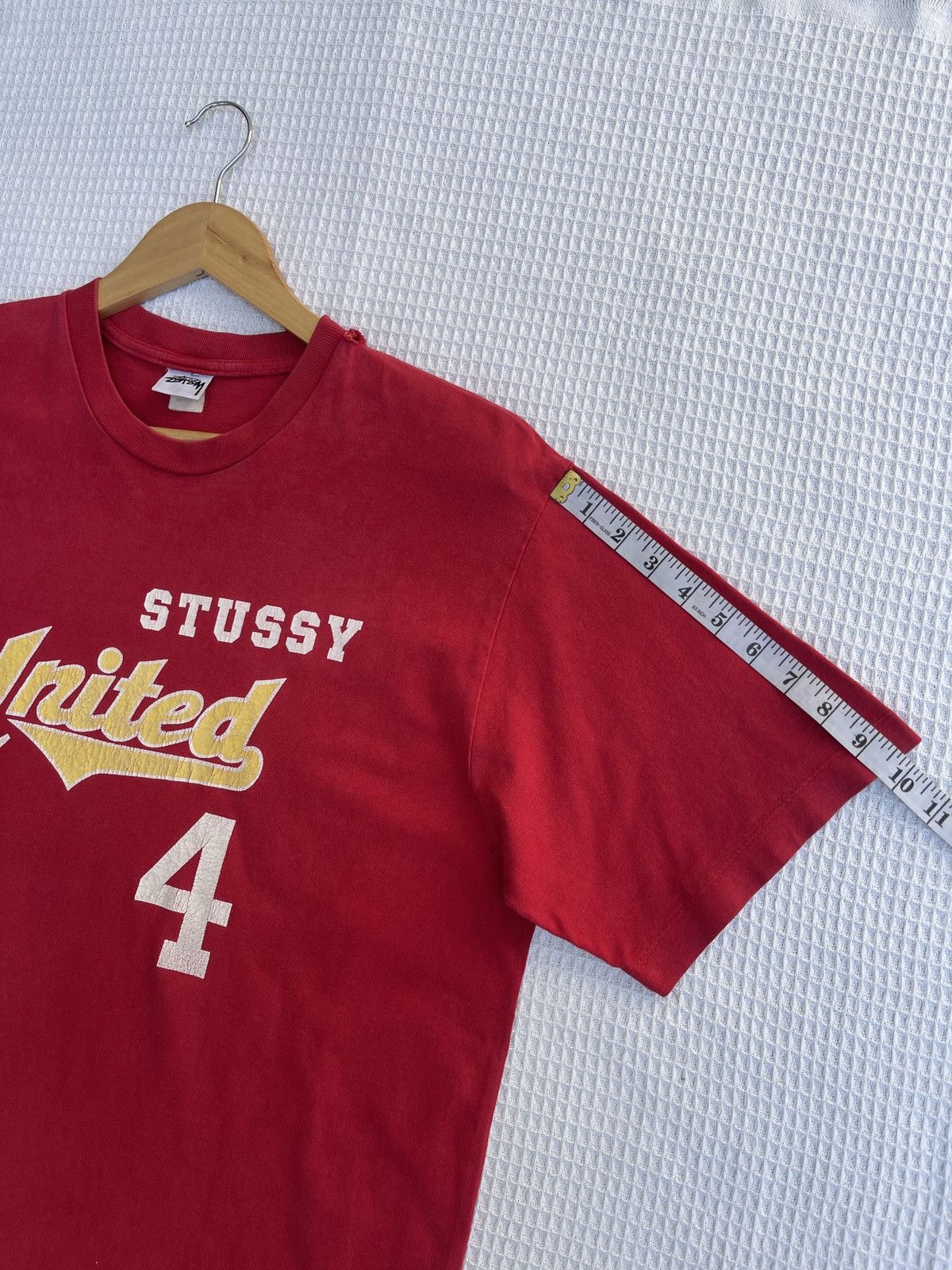 Stussy Rare🔥Vintage STUSSY United 4 Red T Shirt Size US XL / EU 56 / 4 - 15 Thumbnail