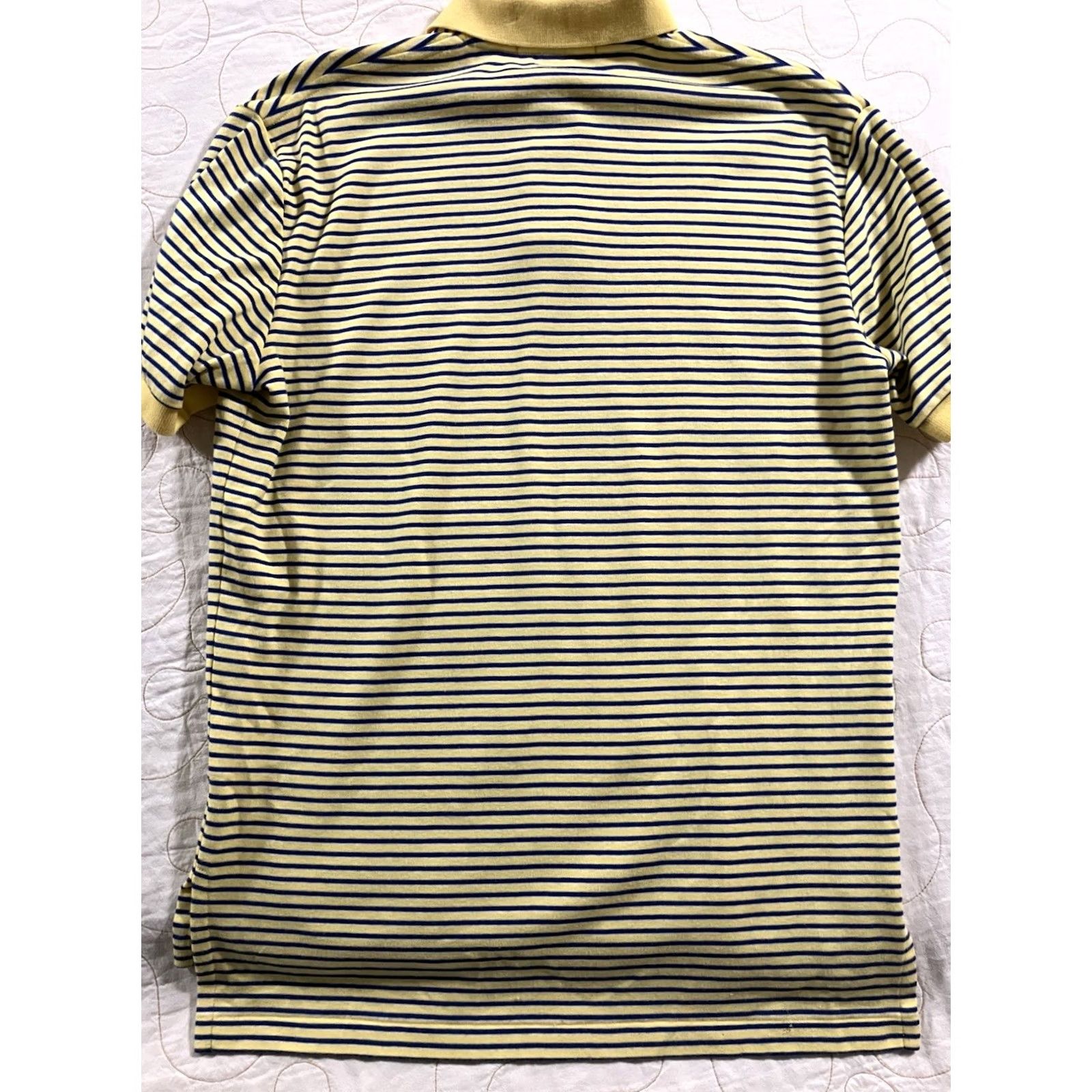 Polo Ralph Lauren Polo Ralph Lauren Polo Shirt Mens S Yellow Navy Stripe Short Sleeve Cotton Size US S / EU 44-46 / 1 - 4 Thumbnail
