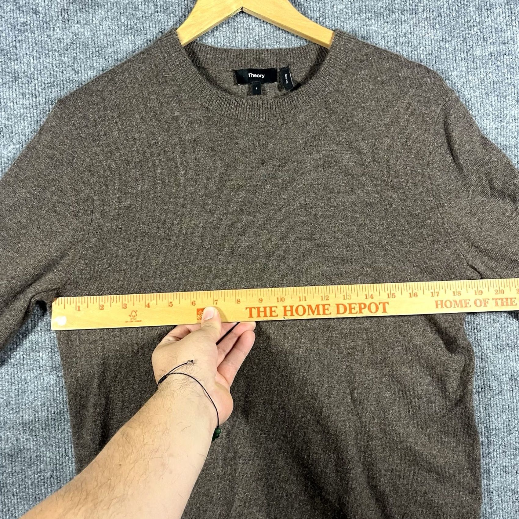 Theory Theory 100% Cashmere Hilles Sweater Mens Small Brown Crewneck Knit Shirt Pullover Knit Crew Neck S Brown Mens Size US S / EU 44-46 / 1 - 4 Thumbnail