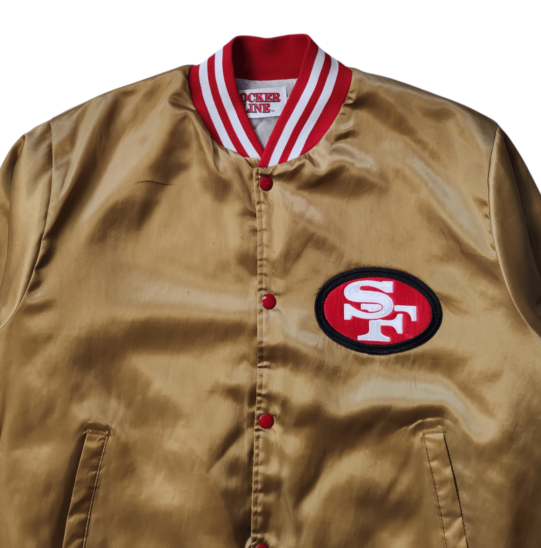 NFL 80s Vintage San Francisco 49ers Satin Jacket size Large Size US L / EU 52-54 / 3 - 3 Thumbnail