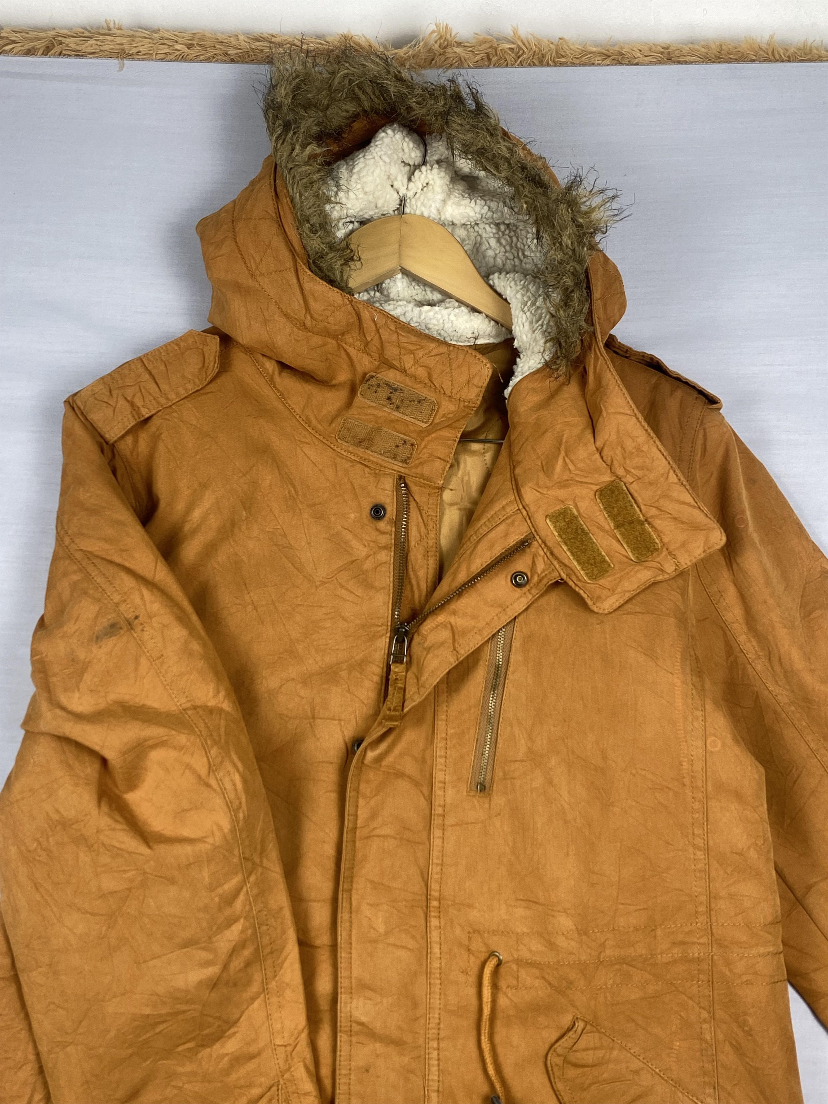 Japanese Brand Vintage Japanese Sherpa Hoodie Zip Up Parka Jacket Size US L / EU 52-54 / 3 - 3 Thumbnail
